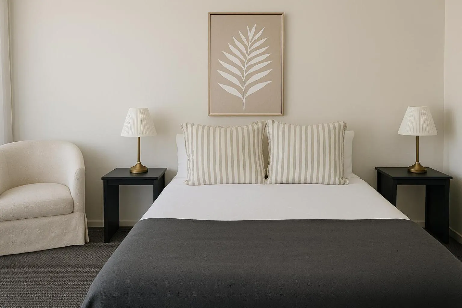 Bed in Cooks Endeavour Motor Inn