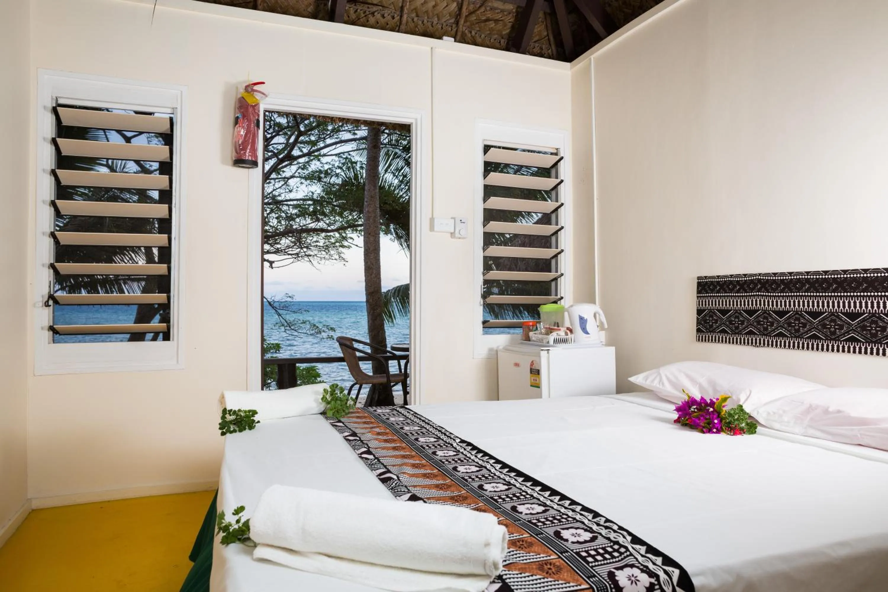Bedroom, Bed in Funky Fish Beach & Surf Resort