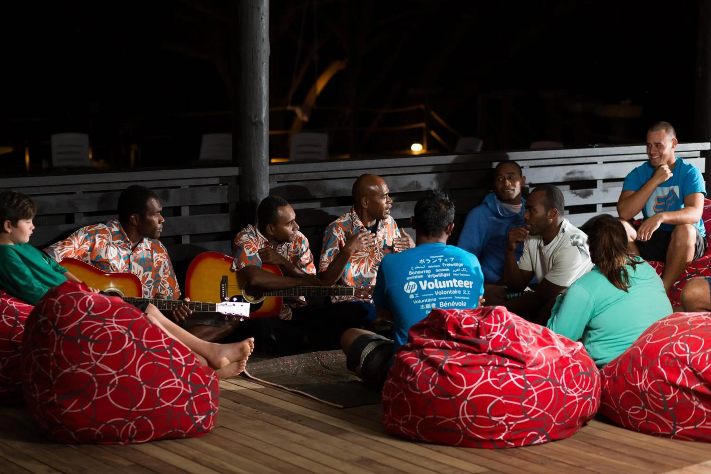 Evening entertainment in Funky Fish Beach & Surf Resort