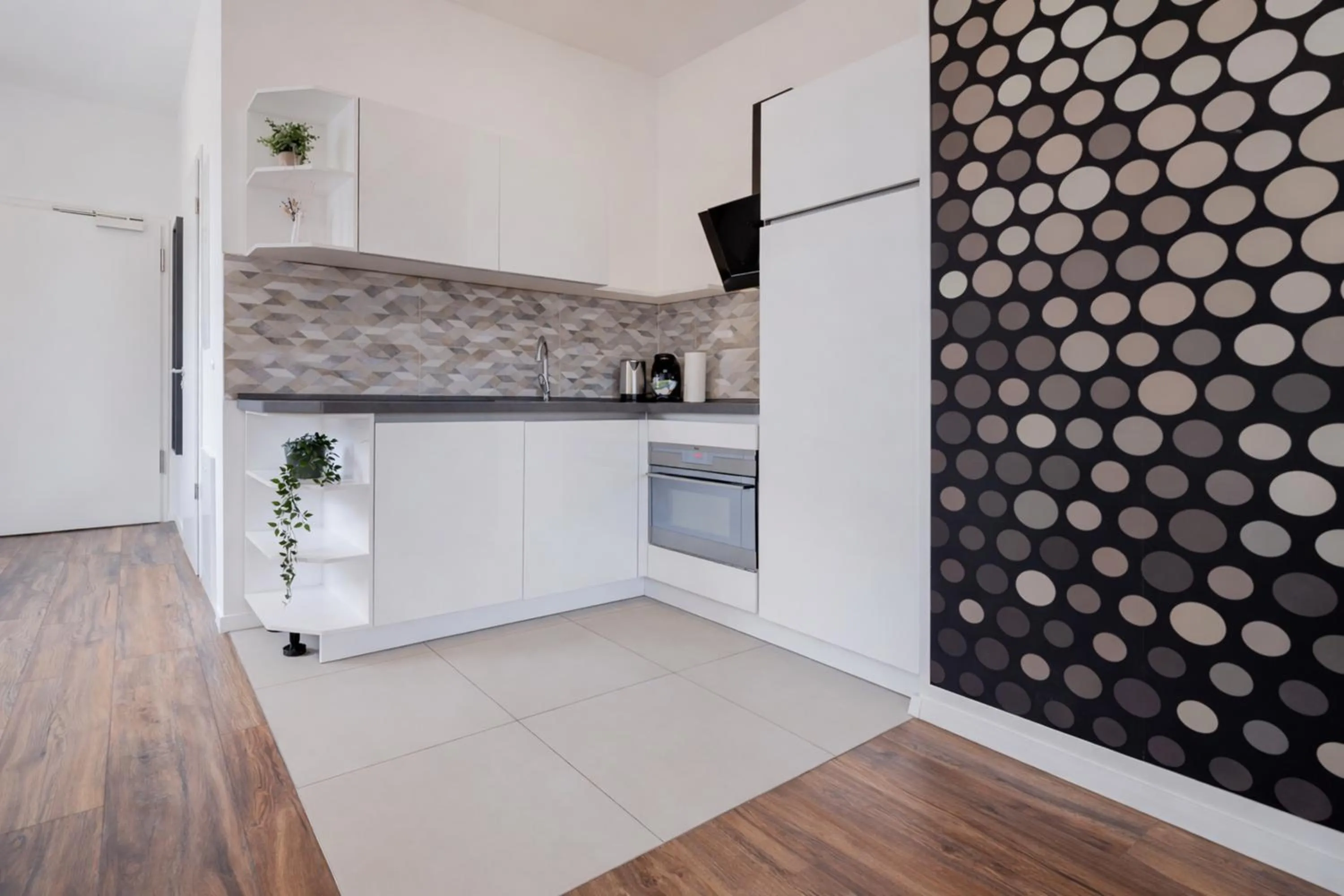 Kitchen or kitchenette in Eco Smart Apartments Erlangen