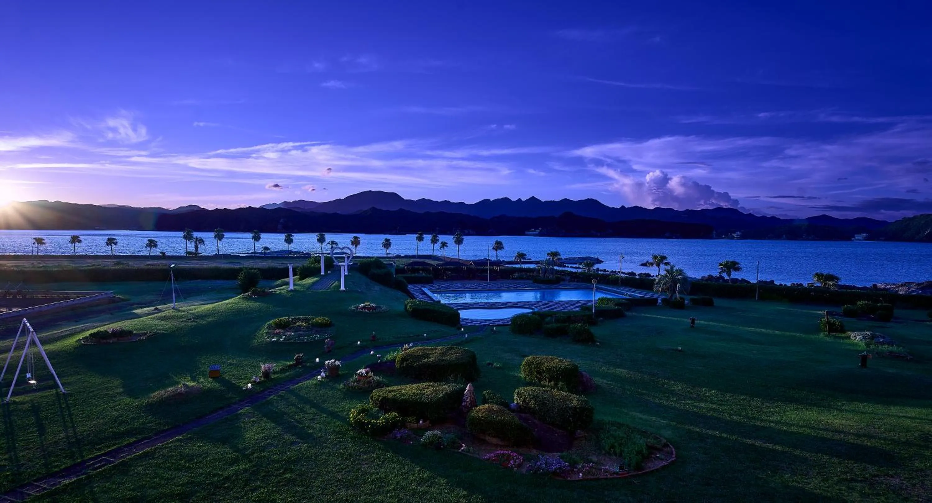 Mountain view in Hana Irodori no Yado Kayuu