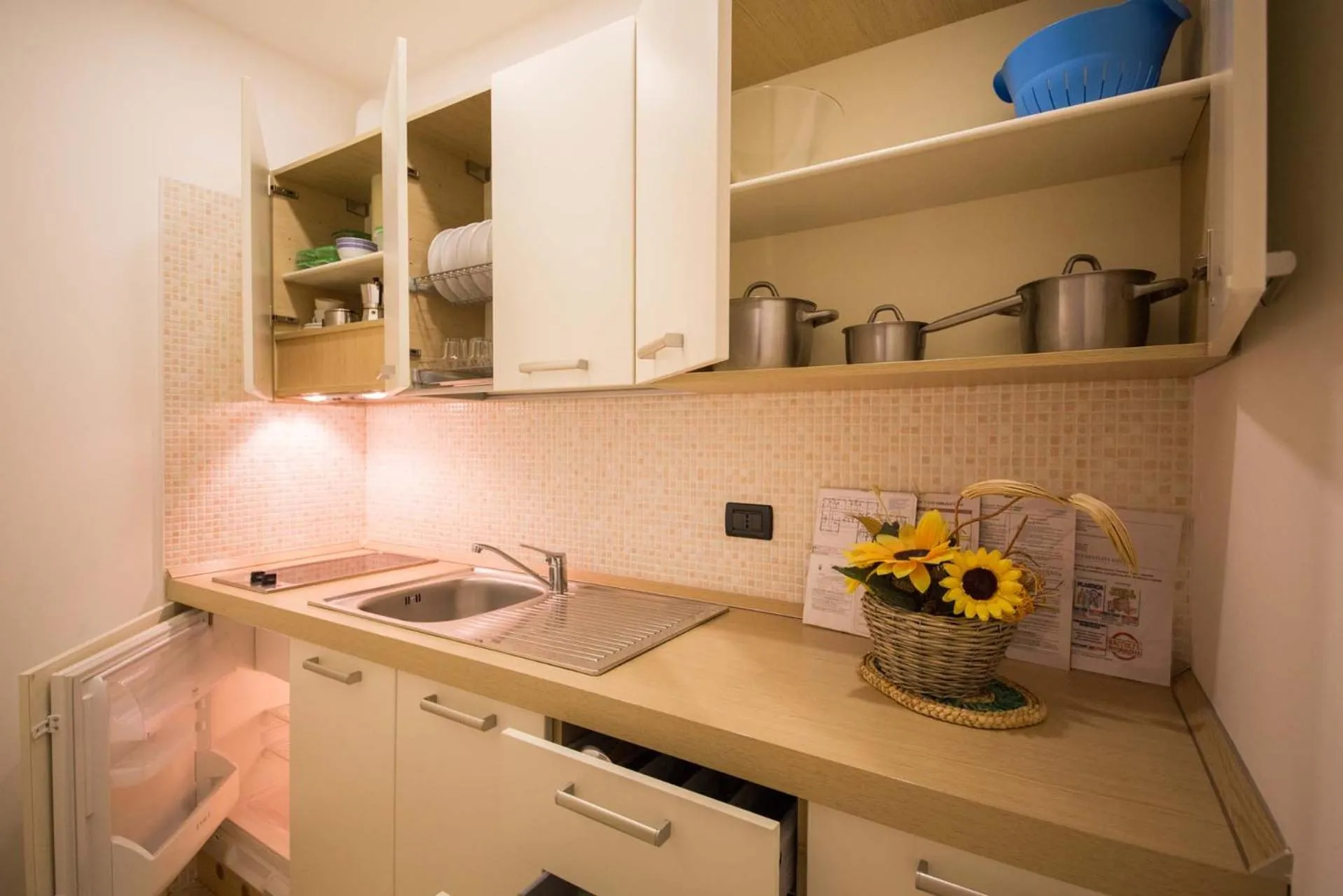 Kitchen or kitchenette in Residence Hotel Miralago