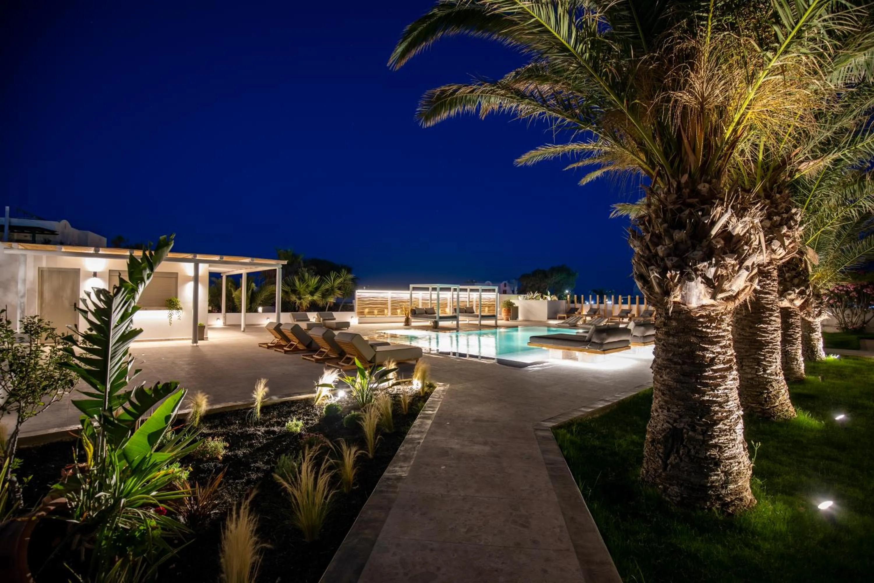 Pool view in Louis Studios Santorini