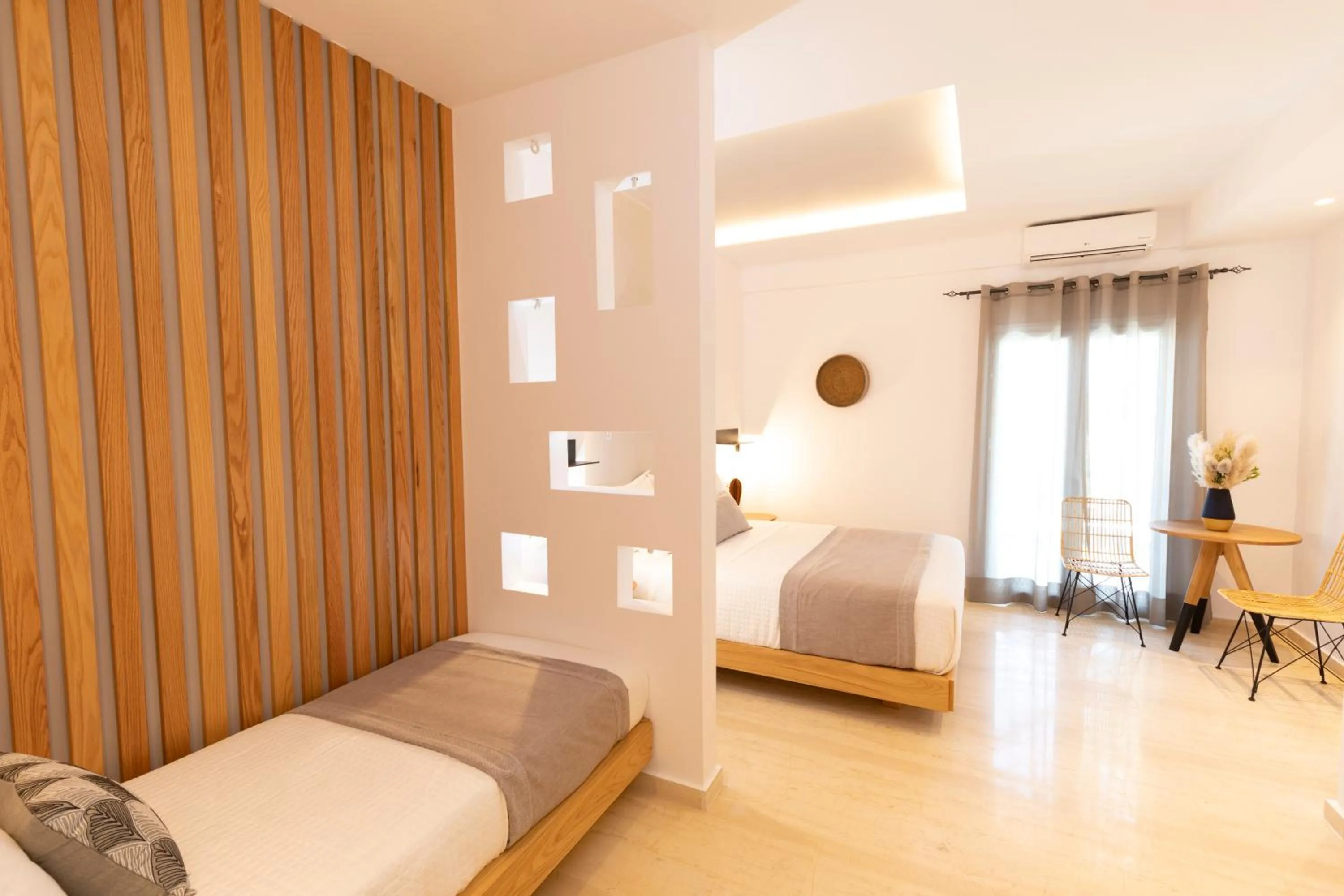 Bed in Louis Studios Santorini