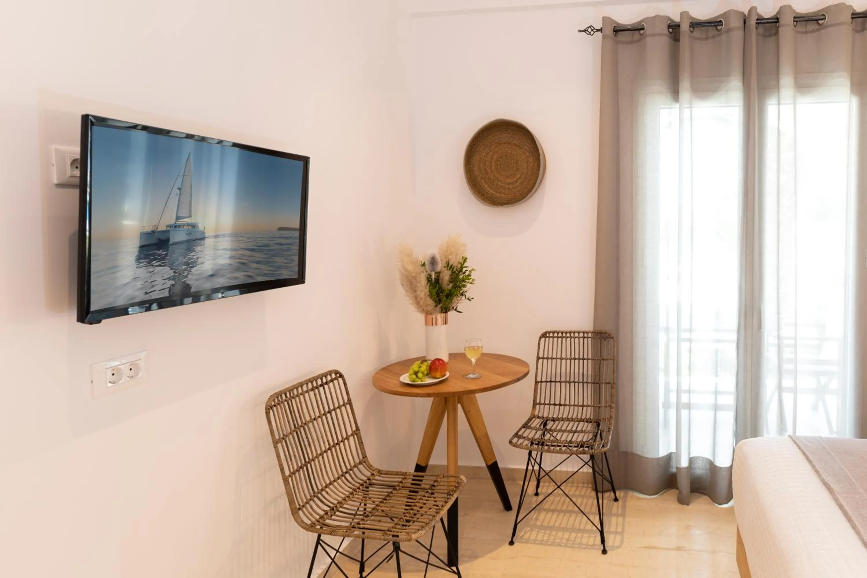 Dining area in Louis Studios Santorini