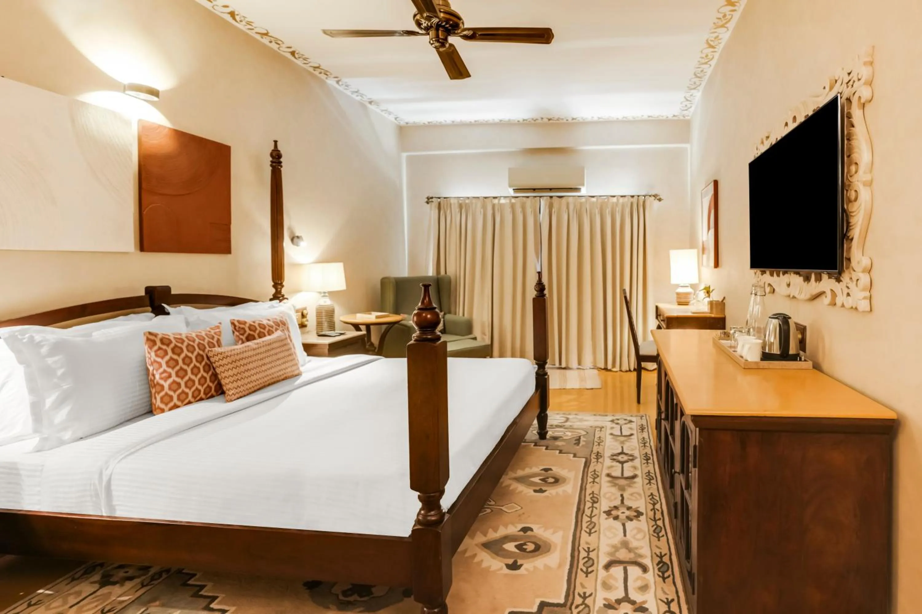 Bed in The Tree House Resort, A Club Mahindra Associate