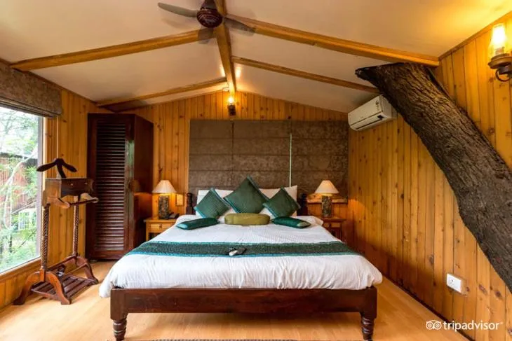 Bed in The Tree House Resort, A Club Mahindra Associate