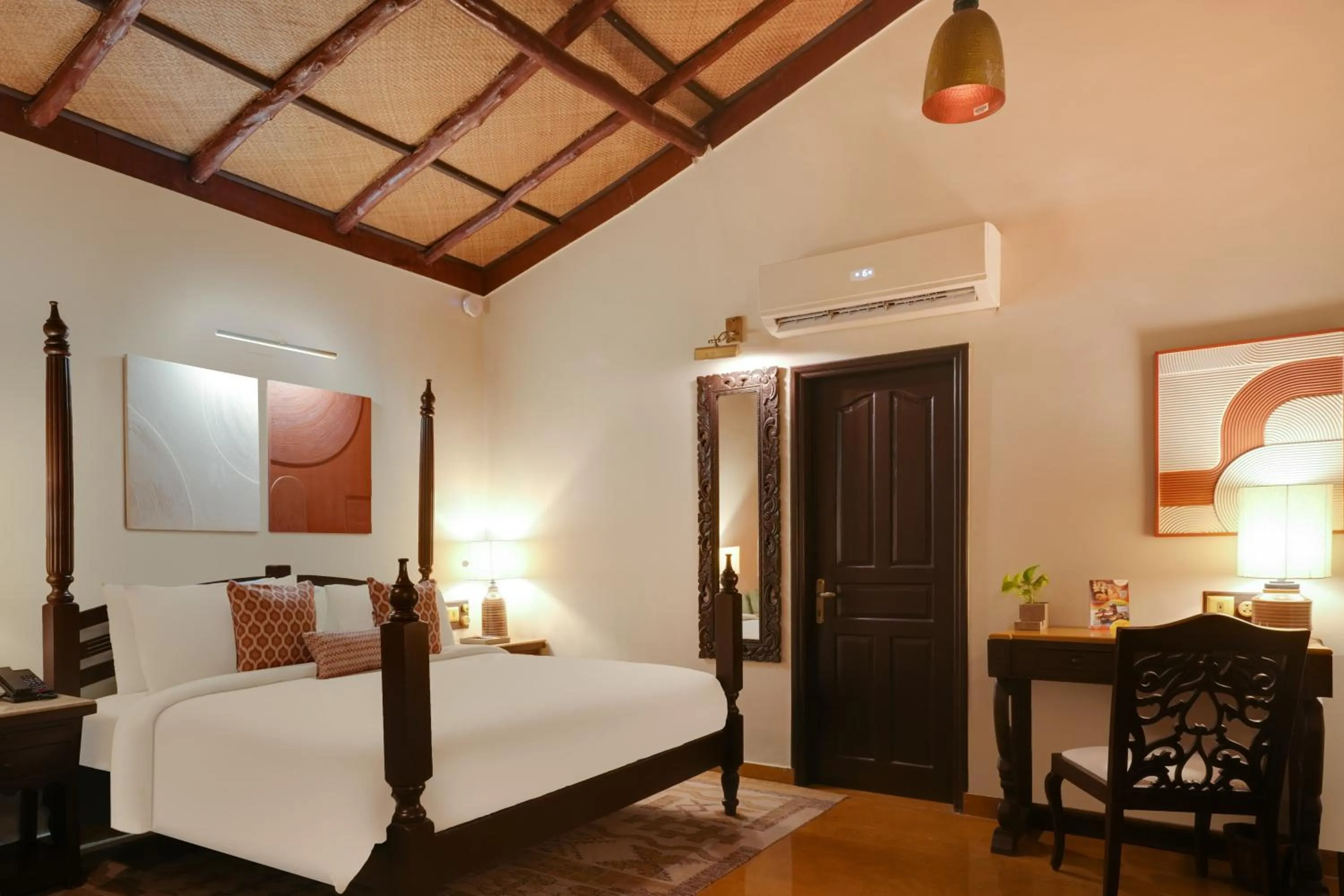 Bed in The Tree House Resort, A Club Mahindra Associate