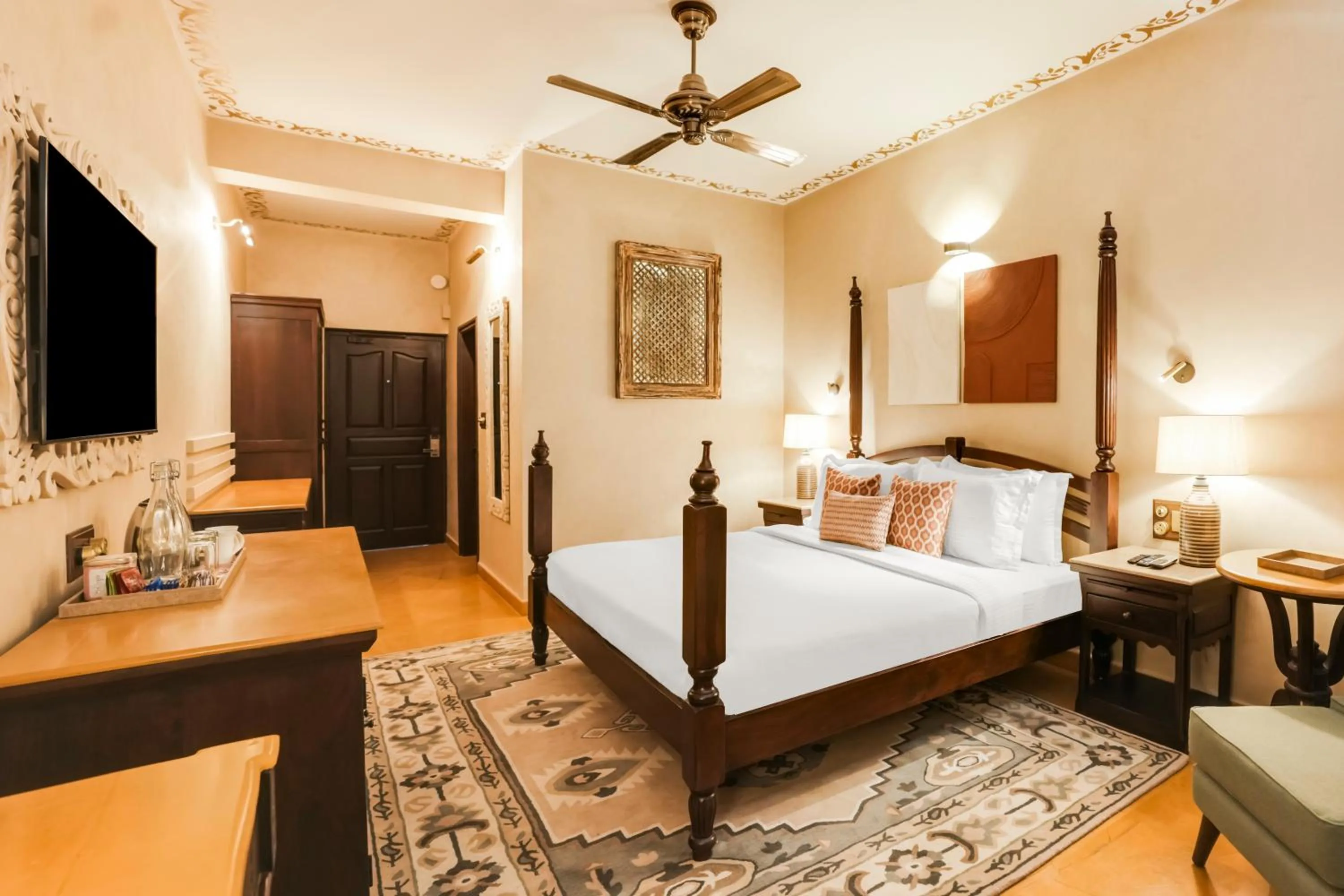 Bed in The Tree House Resort, A Club Mahindra Associate