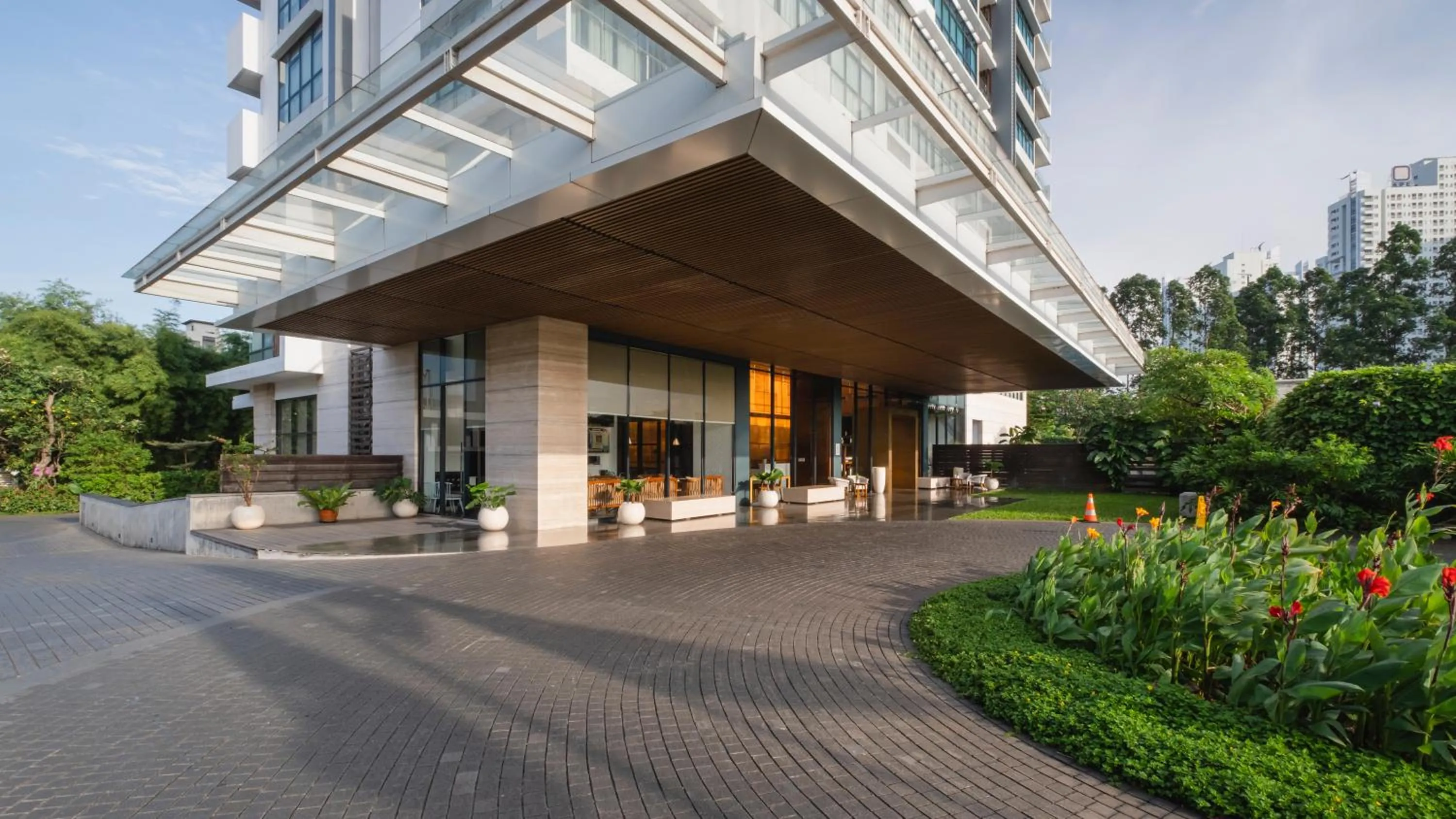 Facade/entrance in Veranda Serviced Residence Puri