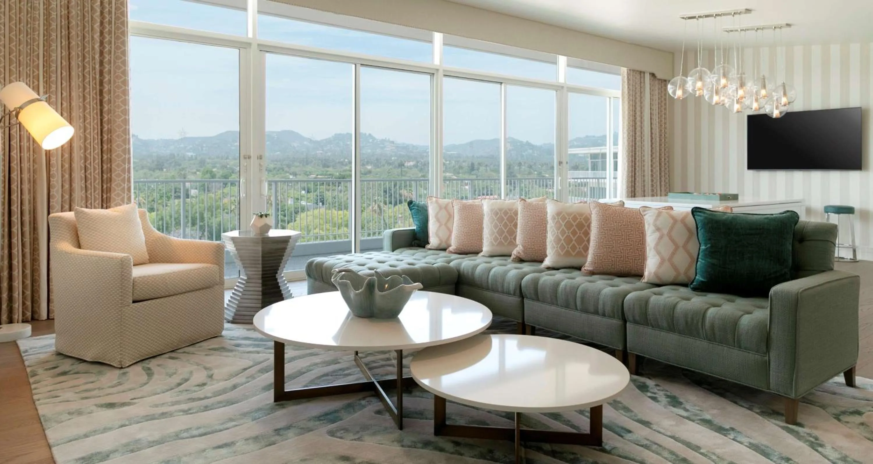 Living room in The Beverly Hilton
