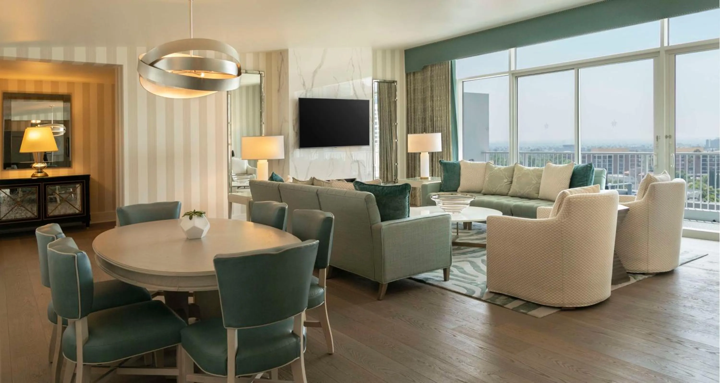 Living room in The Beverly Hilton