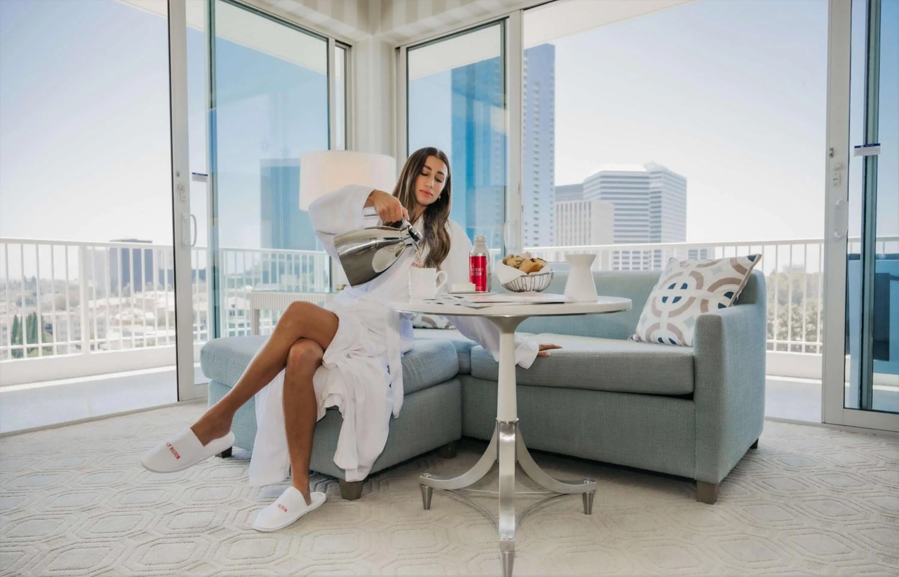 Living room in The Beverly Hilton