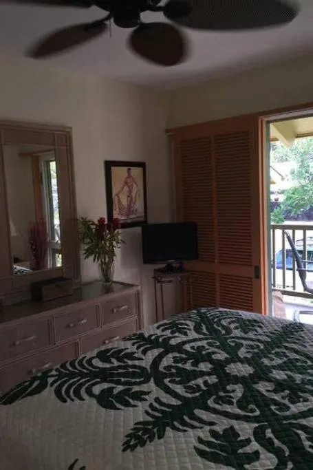 Bed in Kailani Suite at hana Kai Resort