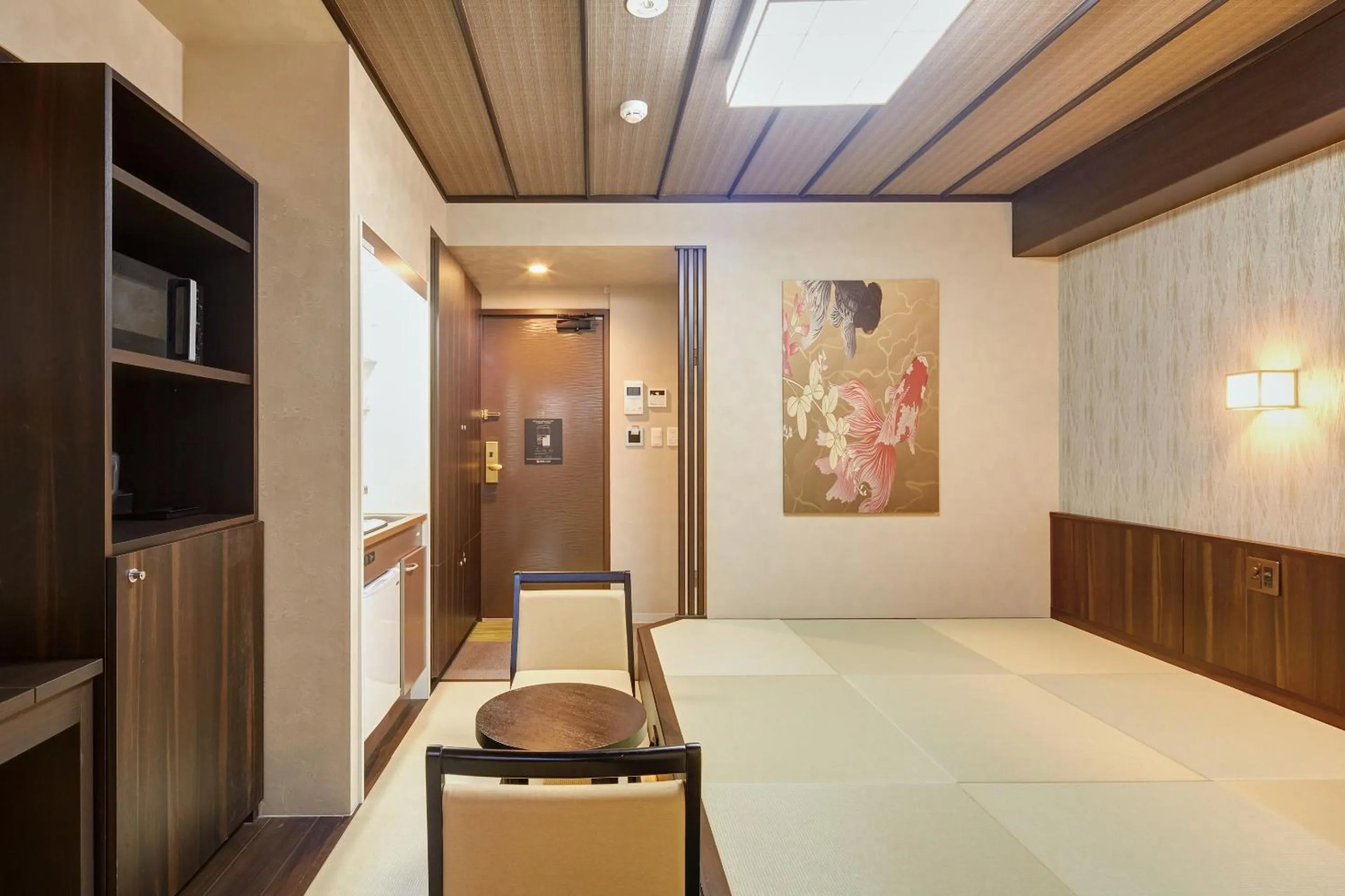 Living room, Bed in Hotel Amaterrace Nippombashi-higashi
