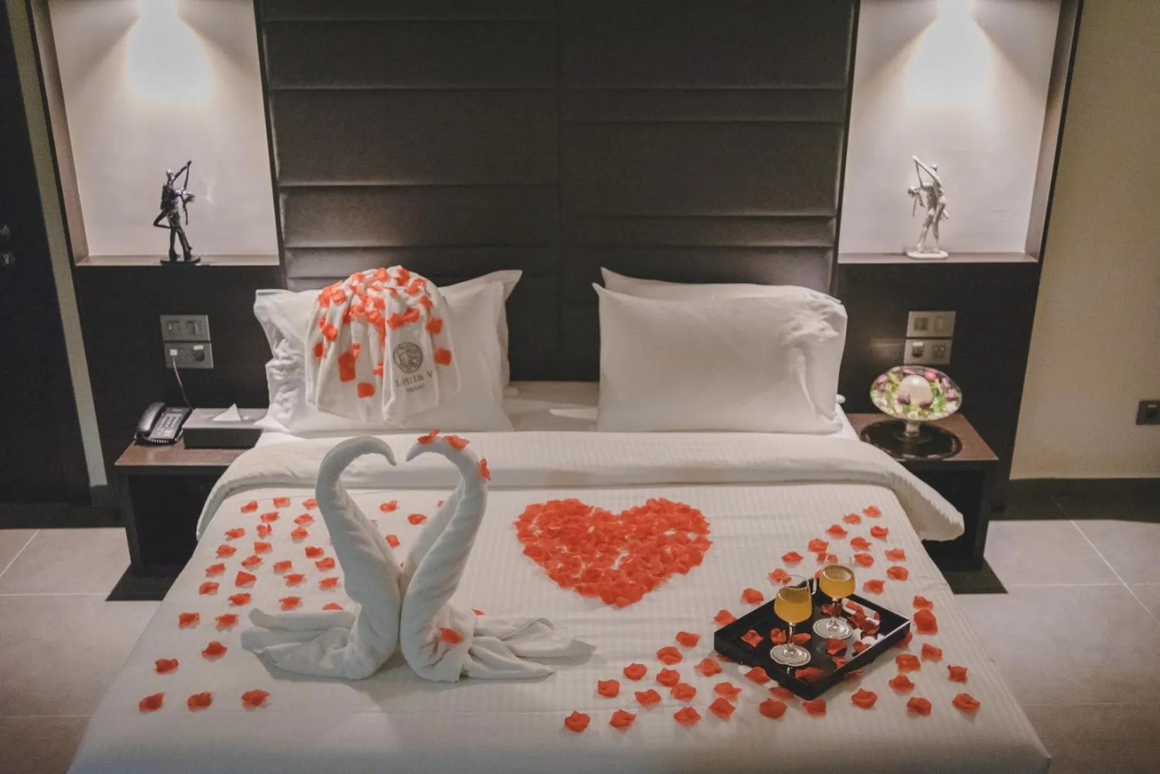 Bed in Louis V Hotel Beirut