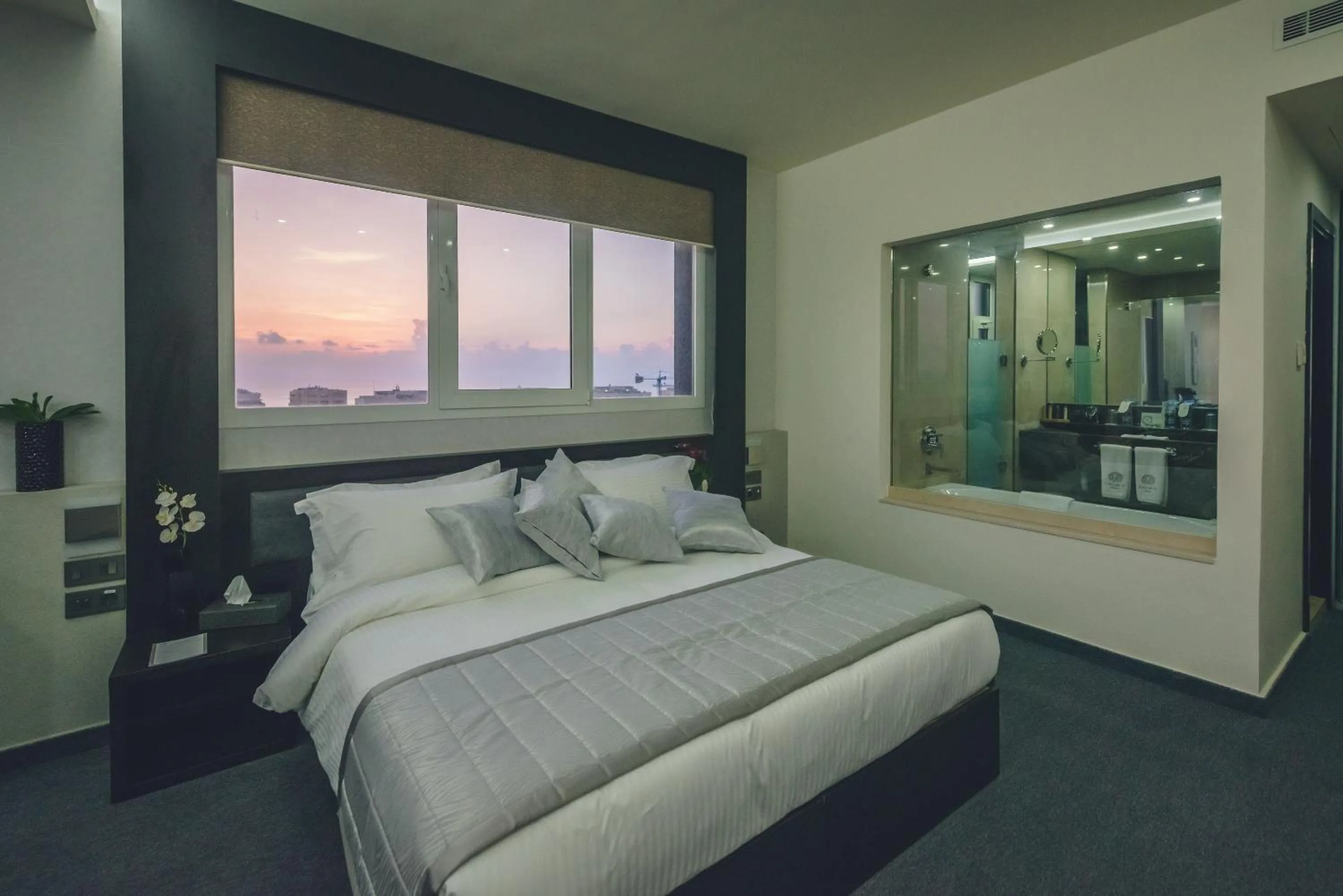 Bed in Louis V Hotel Beirut