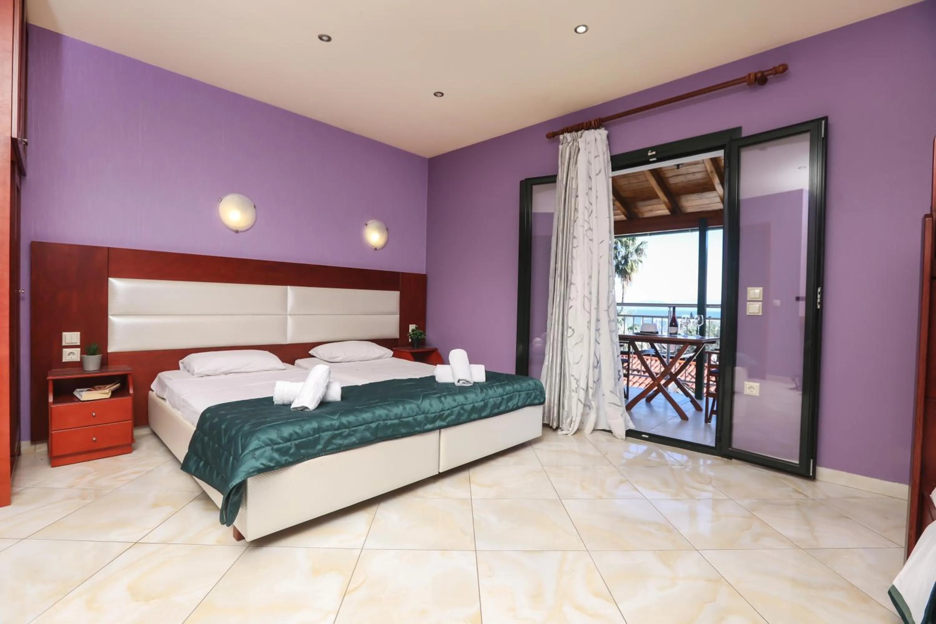 Bed in Kerkyra Studios & Apartments