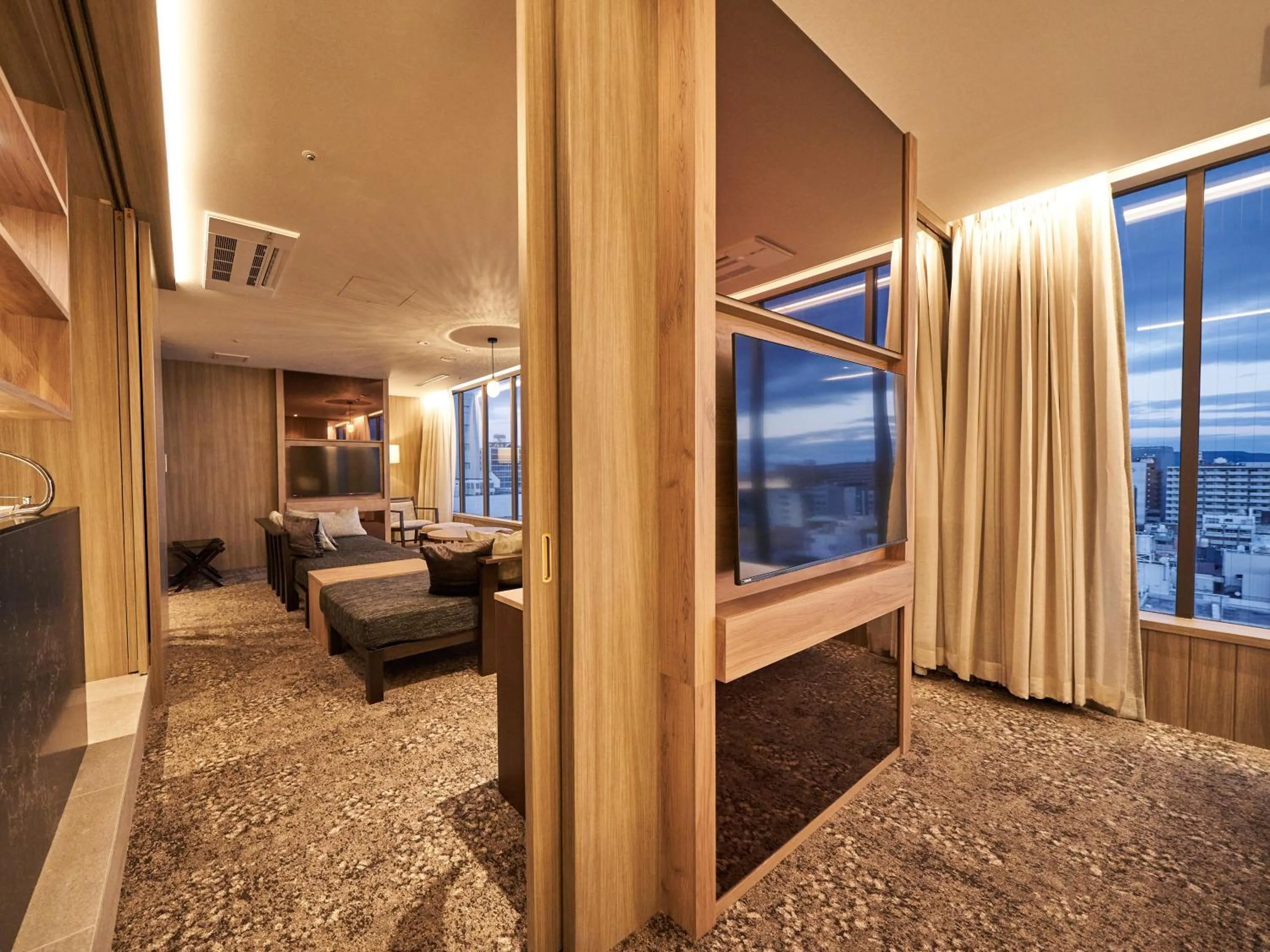 Photo of the whole room, Bed in WeBase TAKAMATSU