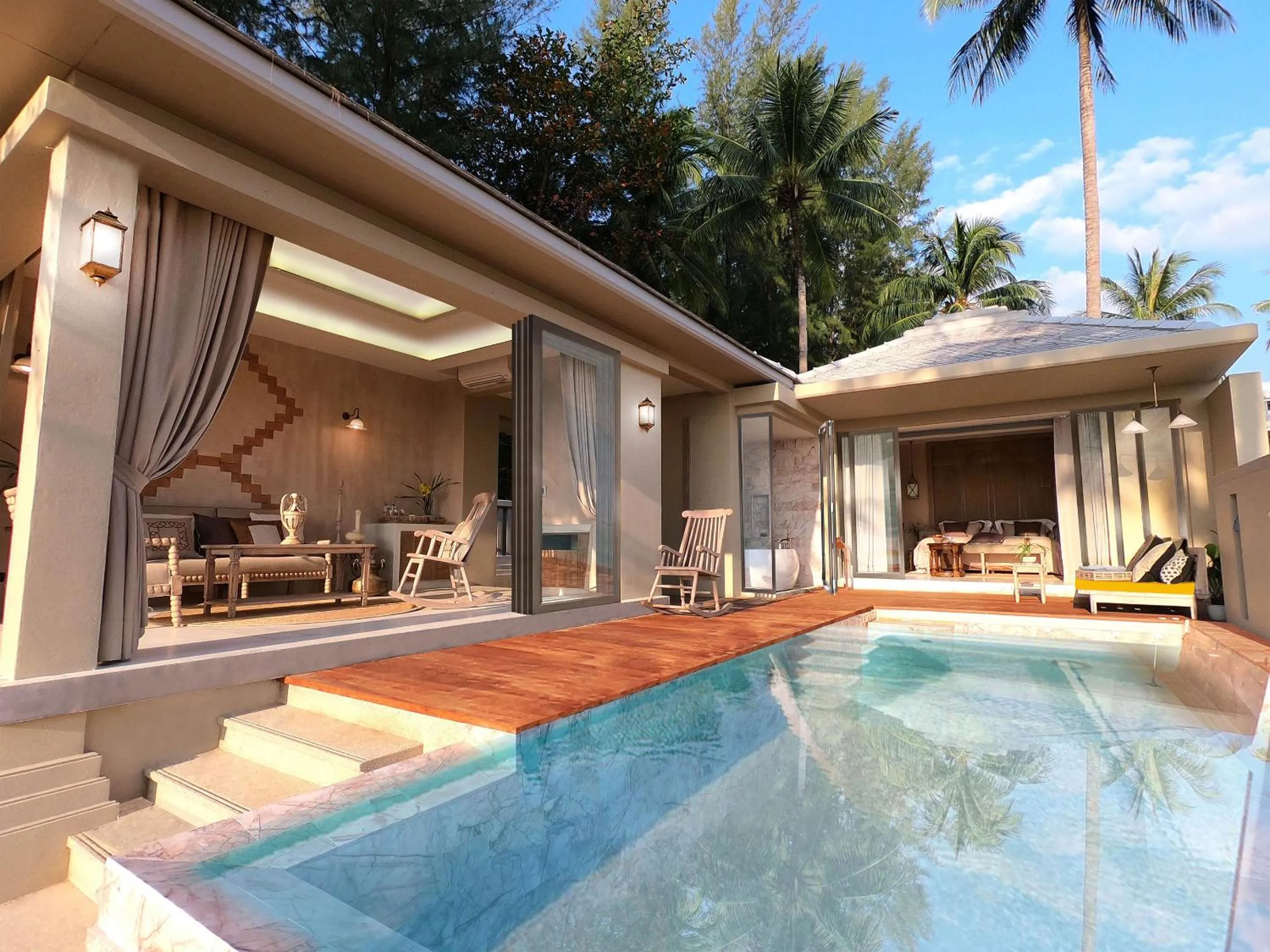Pool view in Devasom Khao Lak Beach Resort & Villas