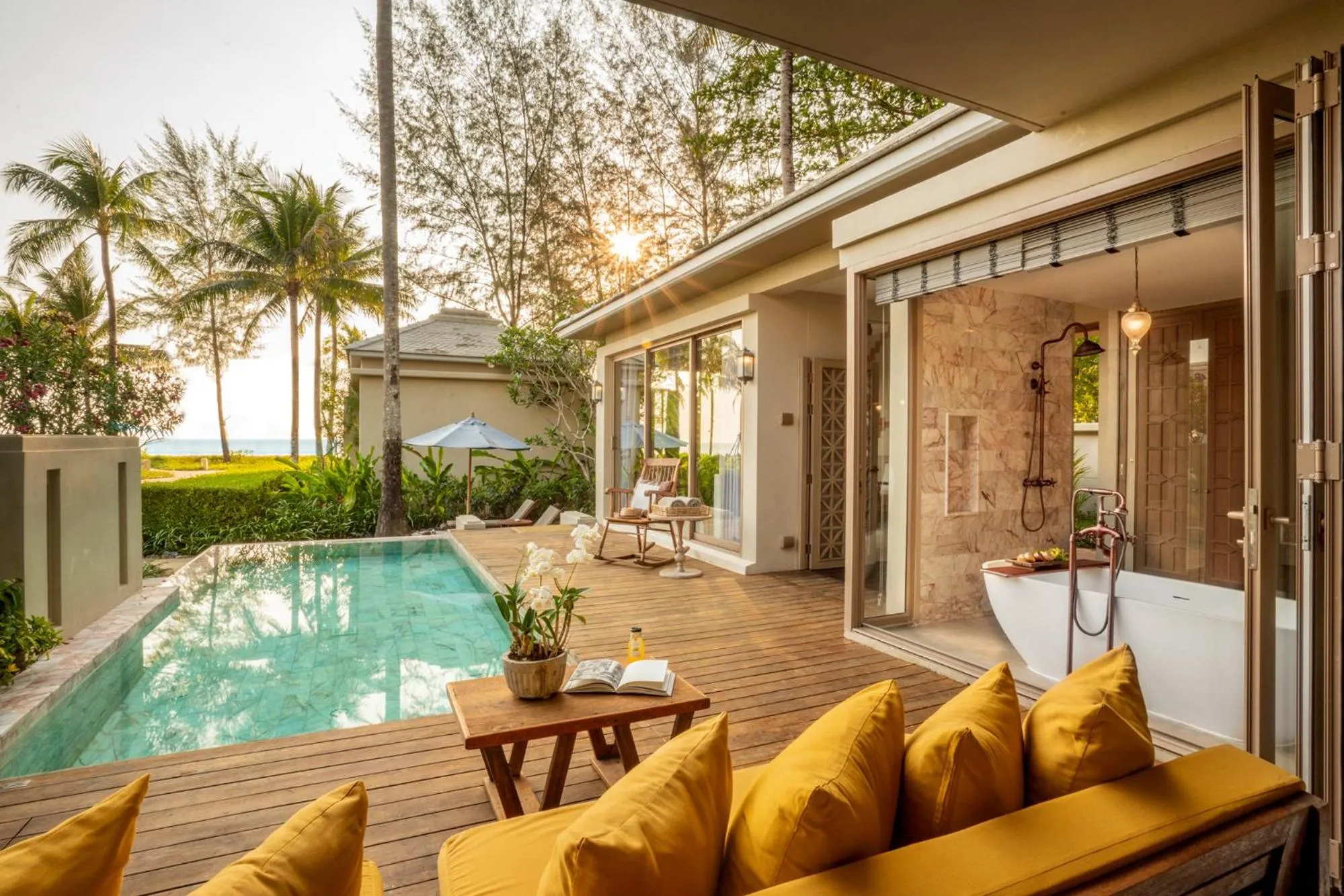Pool view in Devasom Khao Lak Beach Resort & Villas