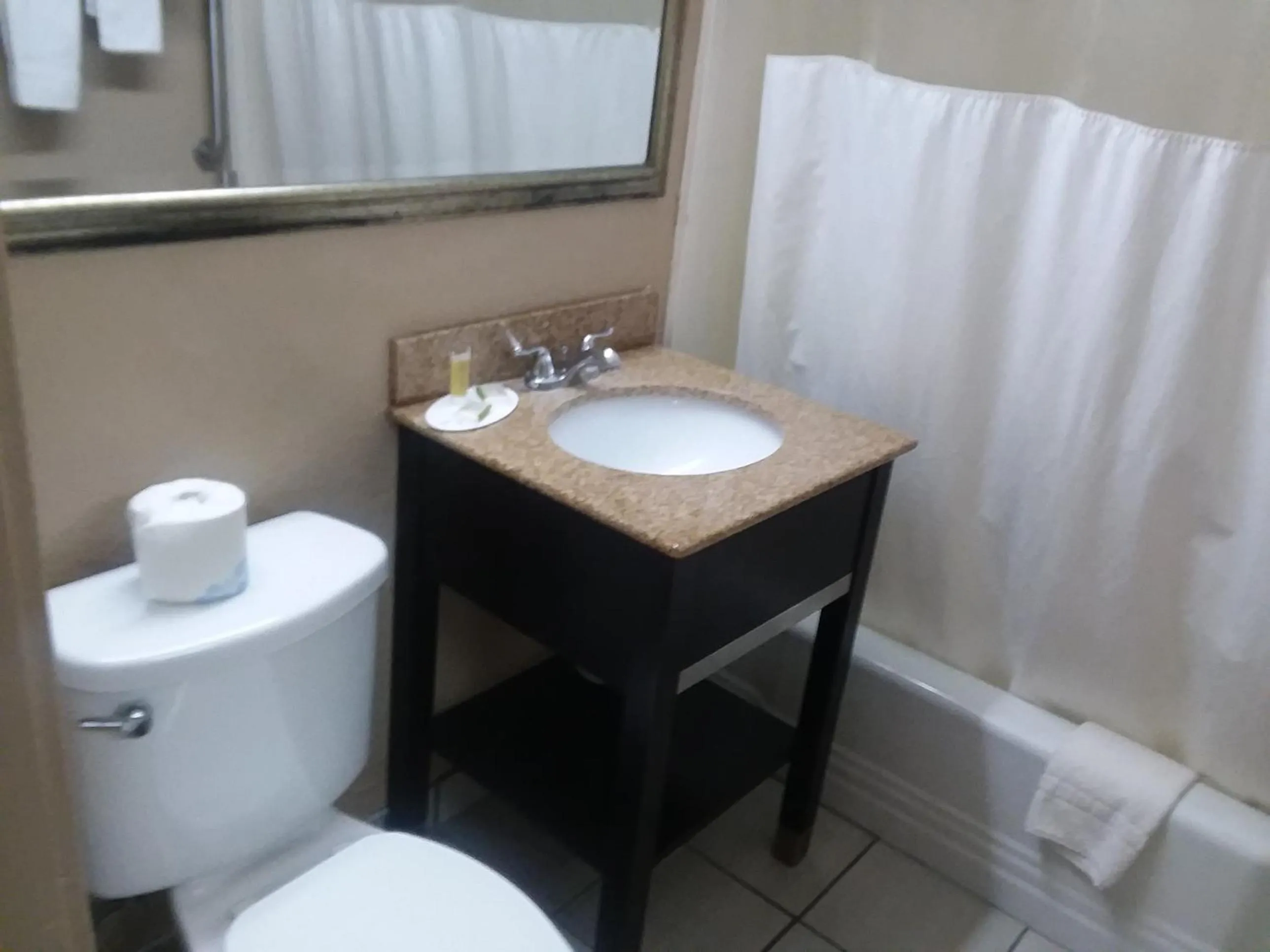 Bathroom in Howard Johnson by Wyndham Historic Lake Charles