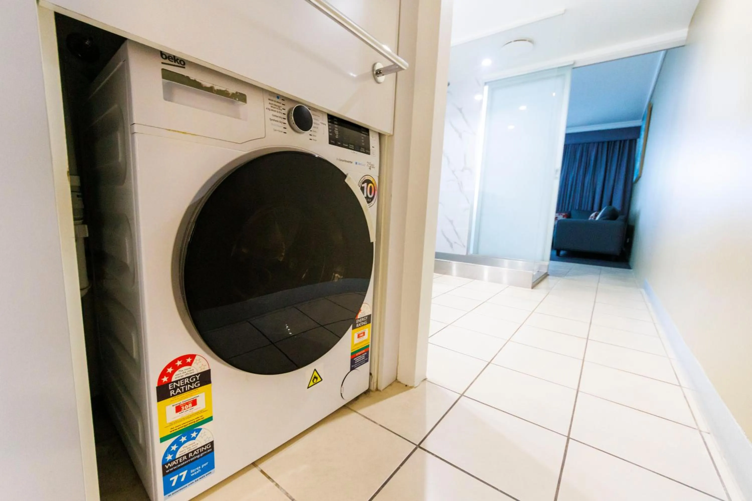 washing machine in The Miro Apartments