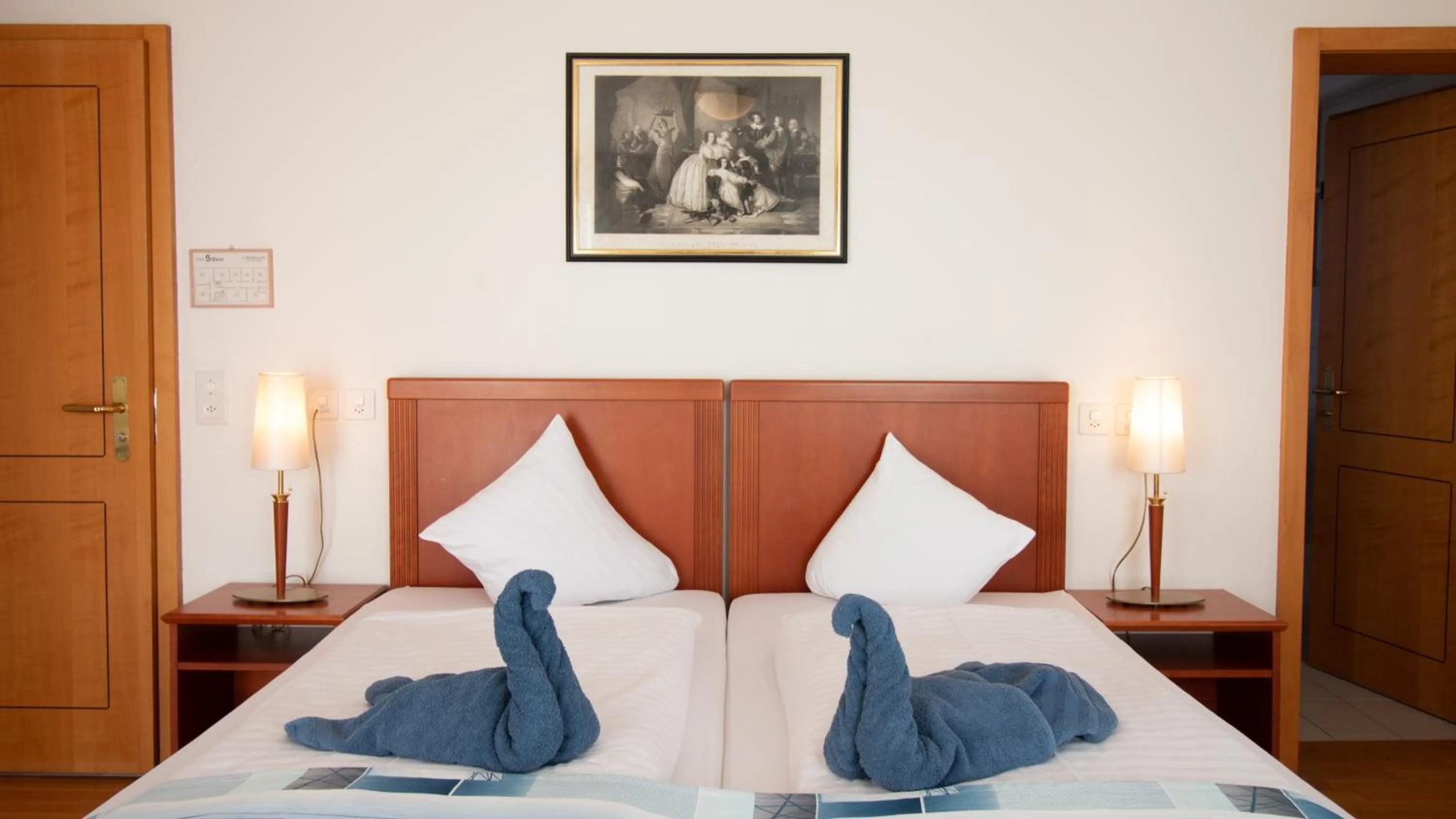 Bed in Hotel Schloss Romanshorn