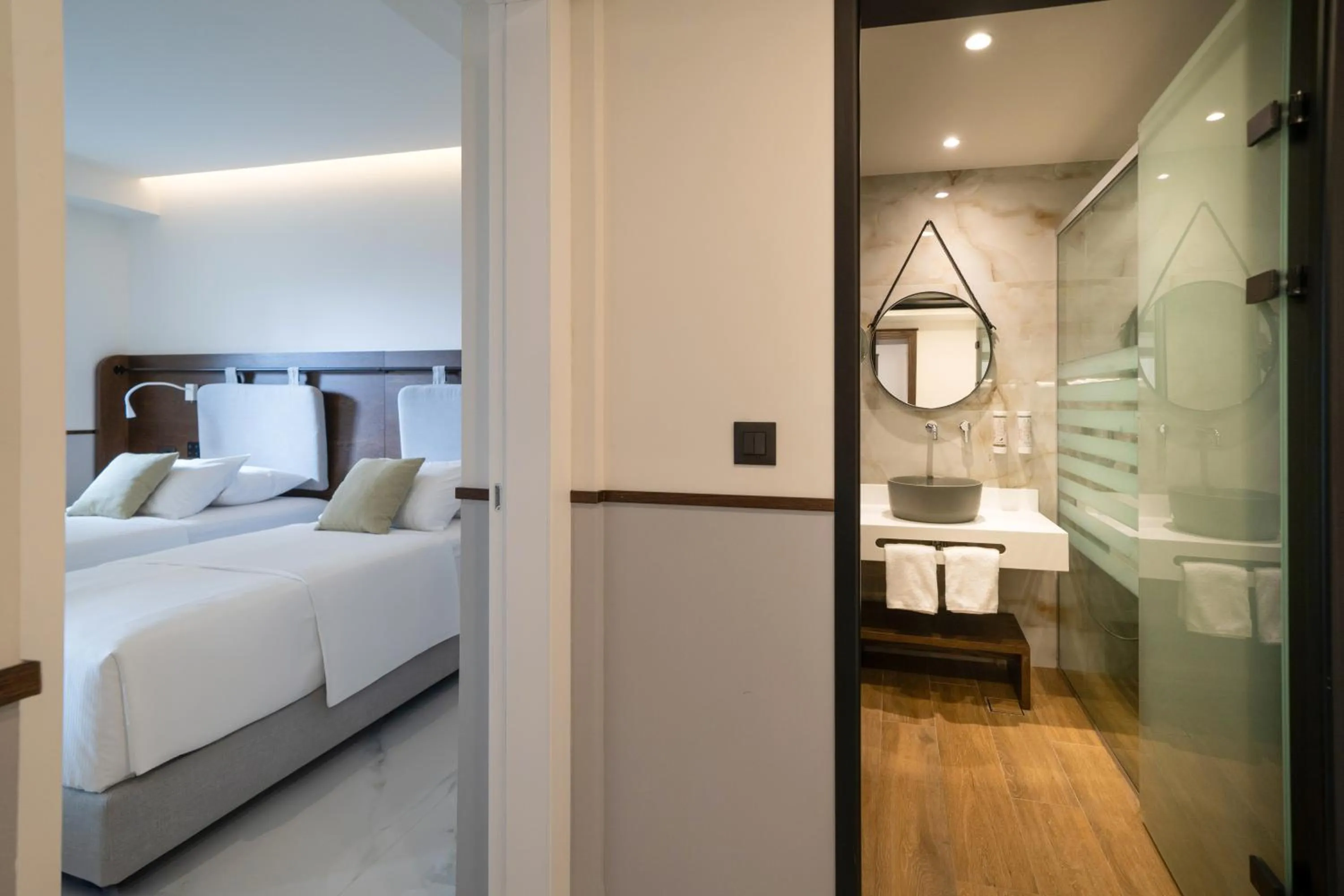 Bathroom, Bed in Iberostar Selection Creta Marine