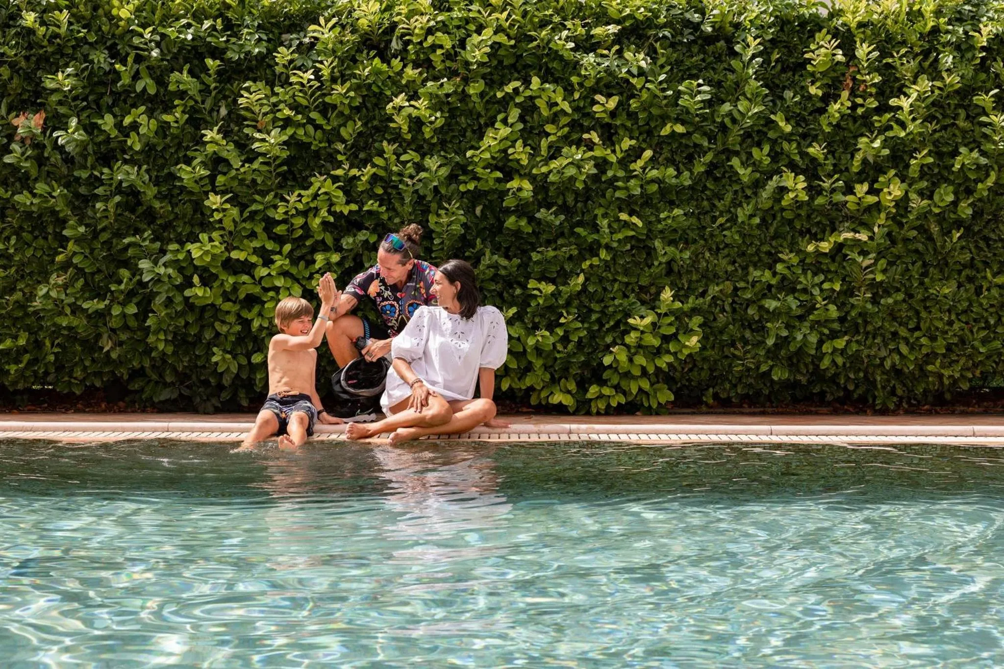 Pool view in Hotel Garnì Villa Magnolia
