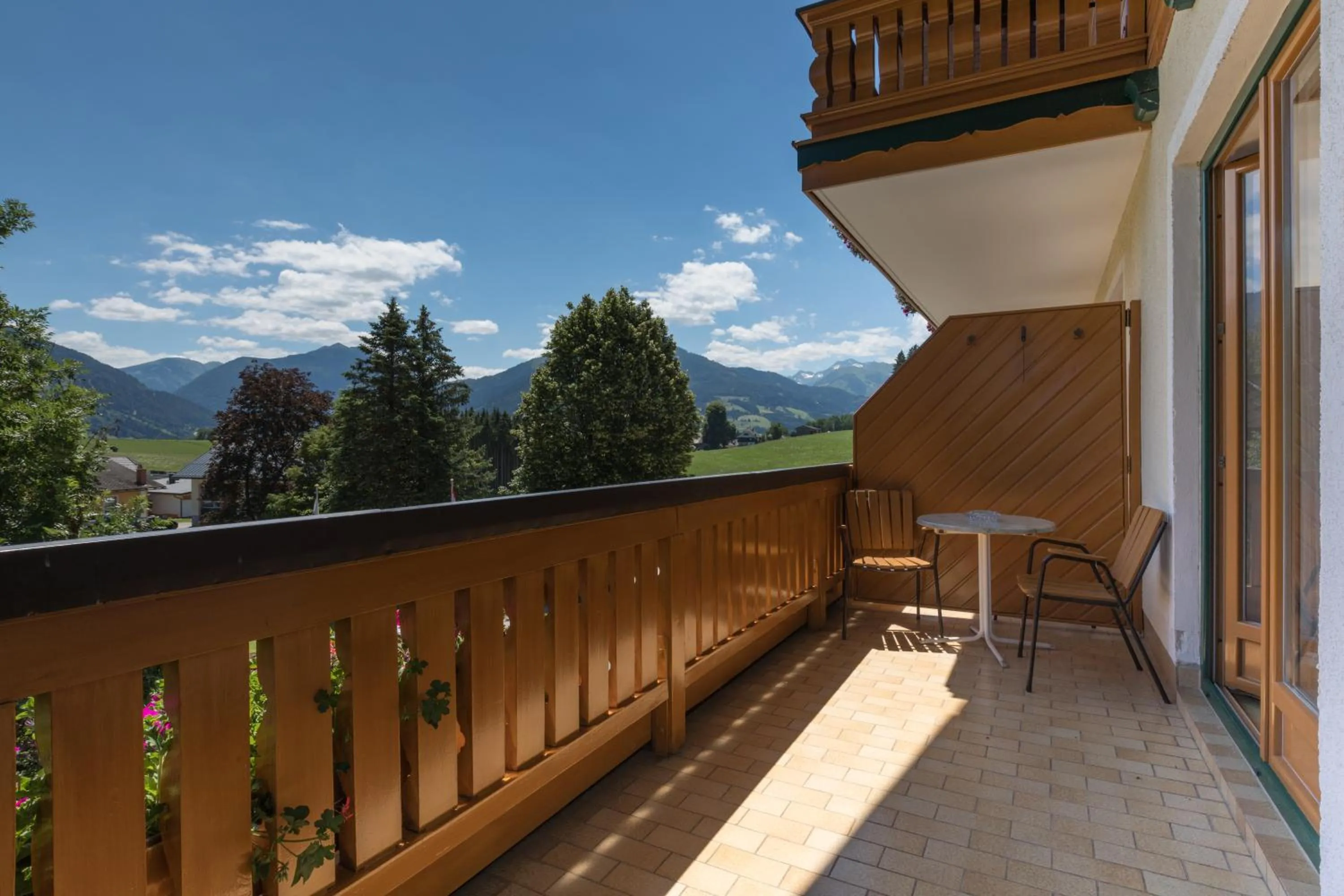 Balcony/Terrace in Landhotel Häuserl im Wald
