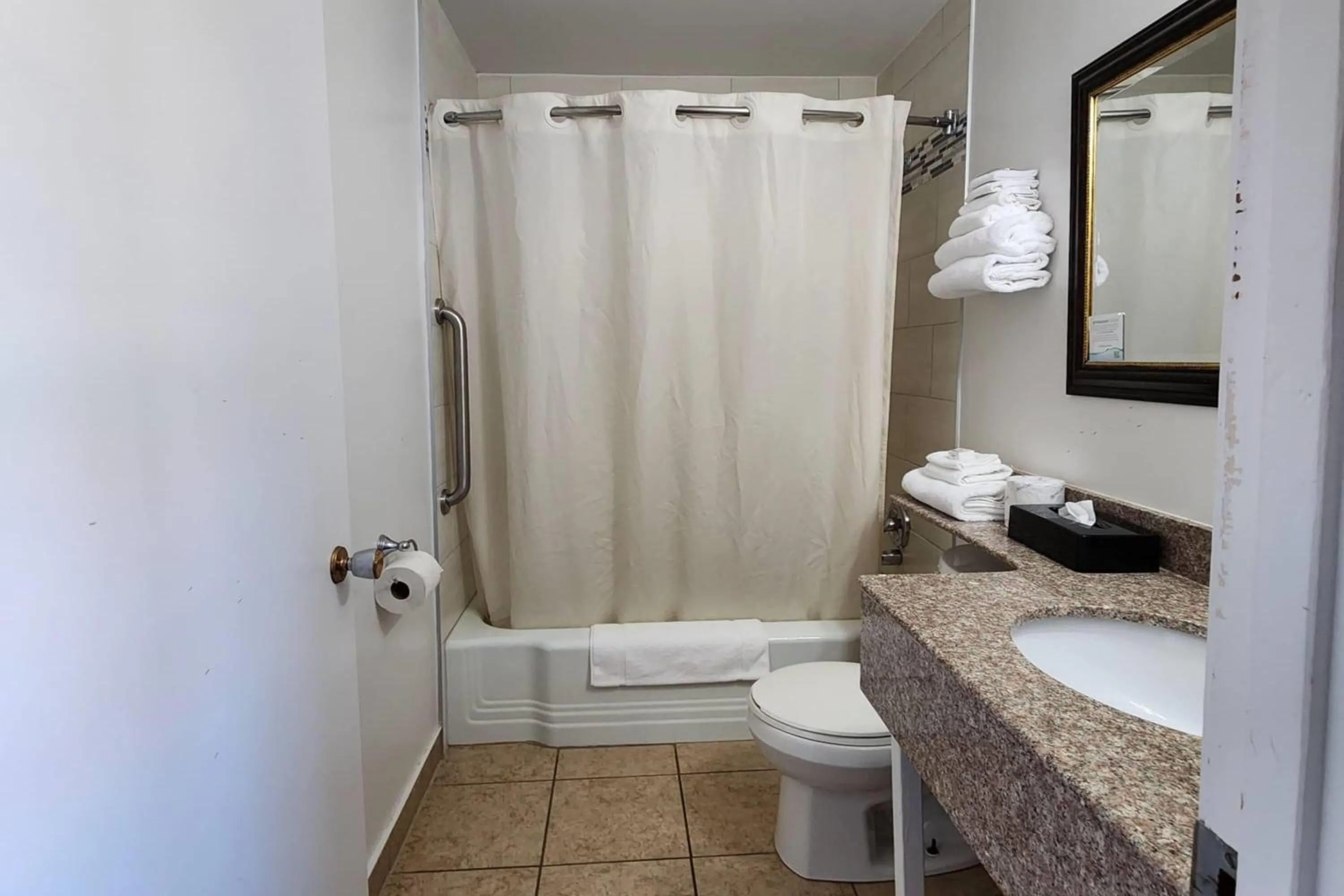 Bathroom in Super 8 by Wyndham Pembroke