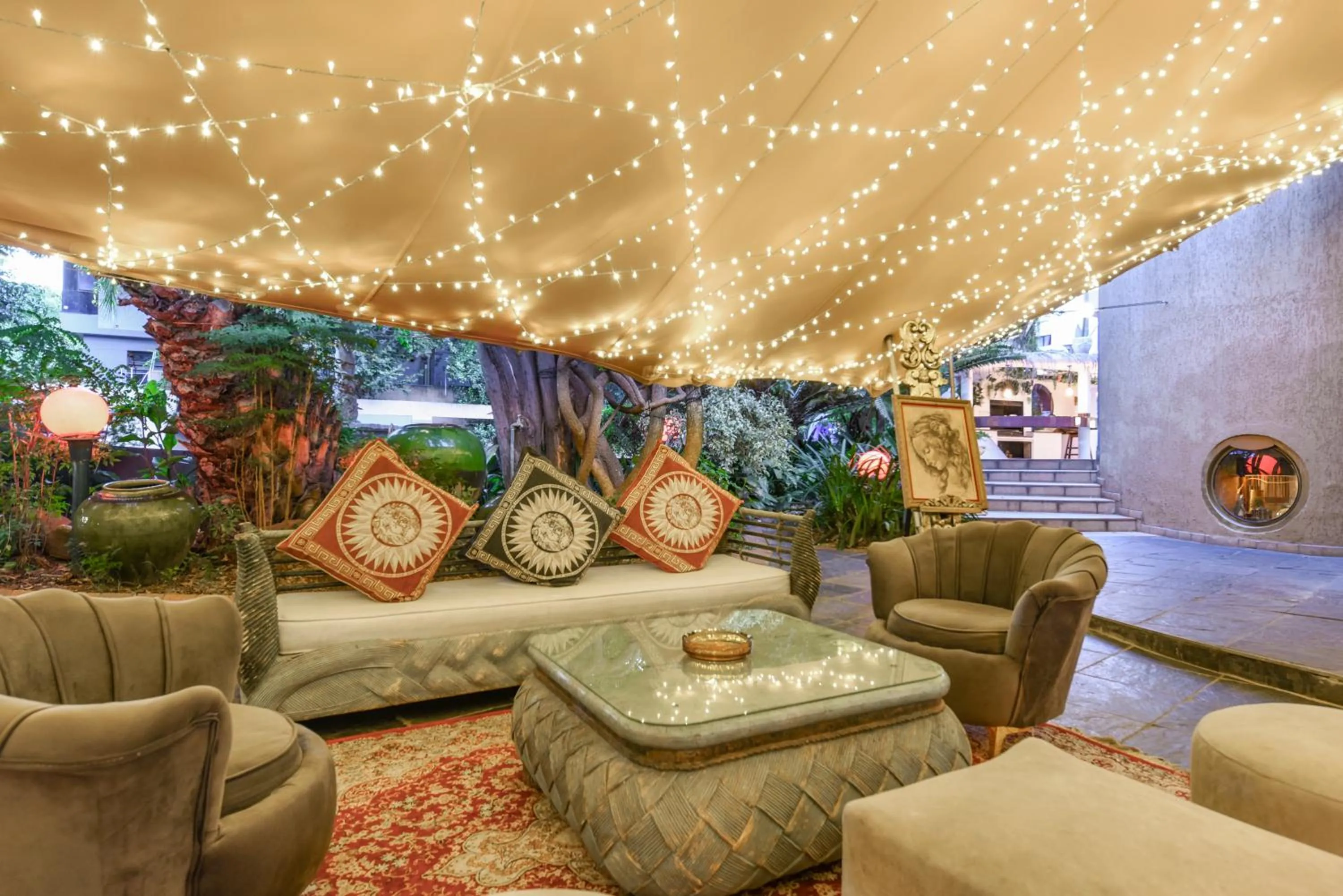 Seating area in Villa Simonne