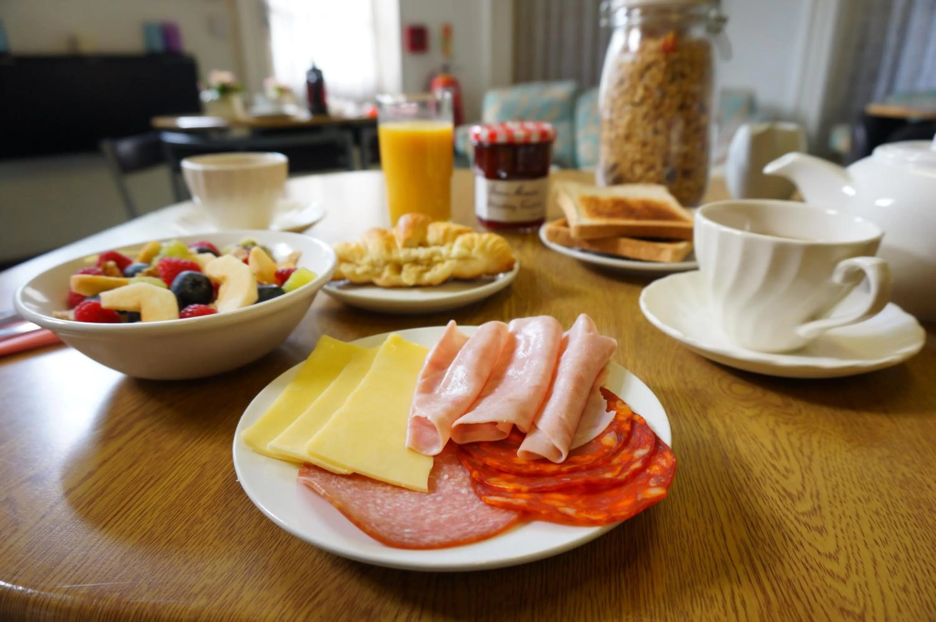 Continental breakfast in Greyfriars Lodge Canterbury