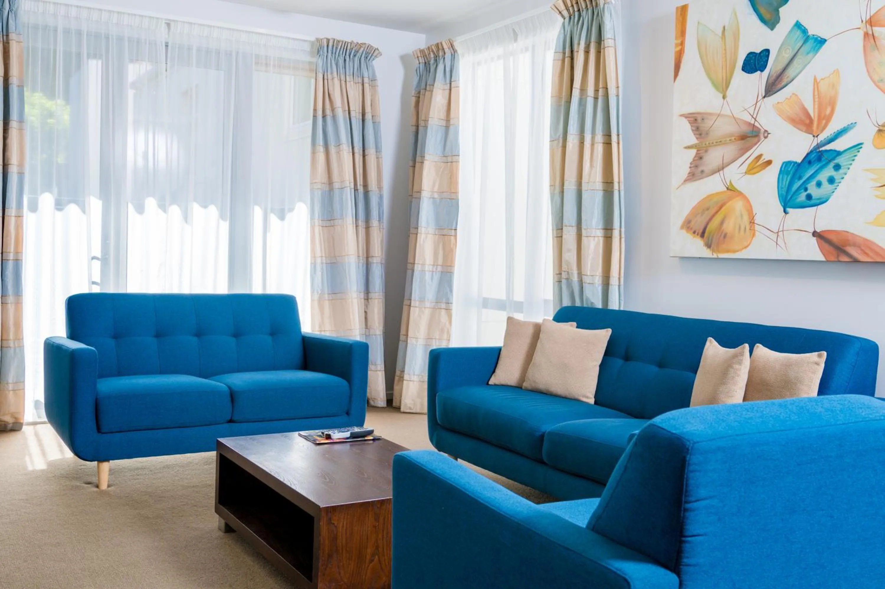 Living room in Boulcott Suites