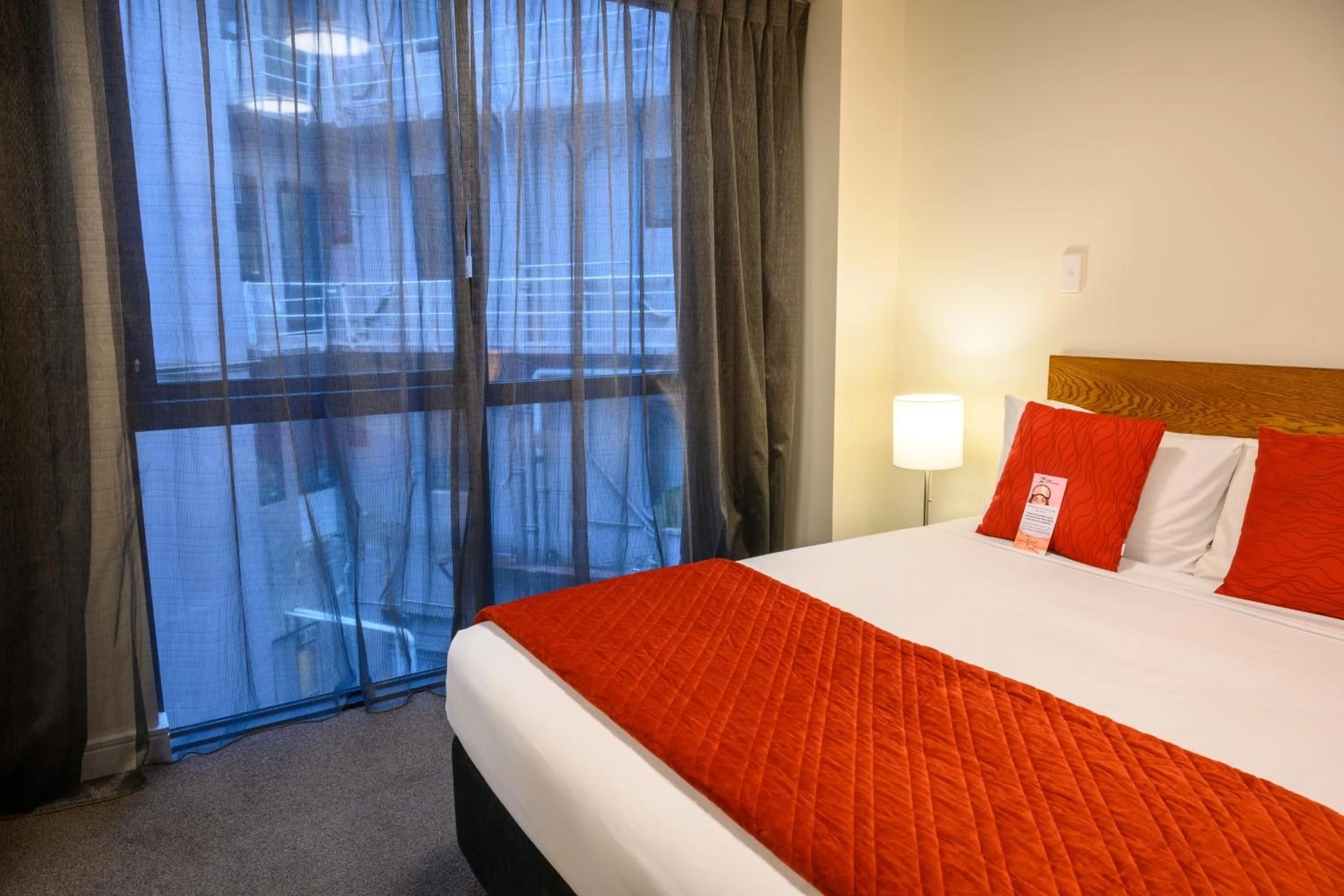 Bed in Boulcott Suites