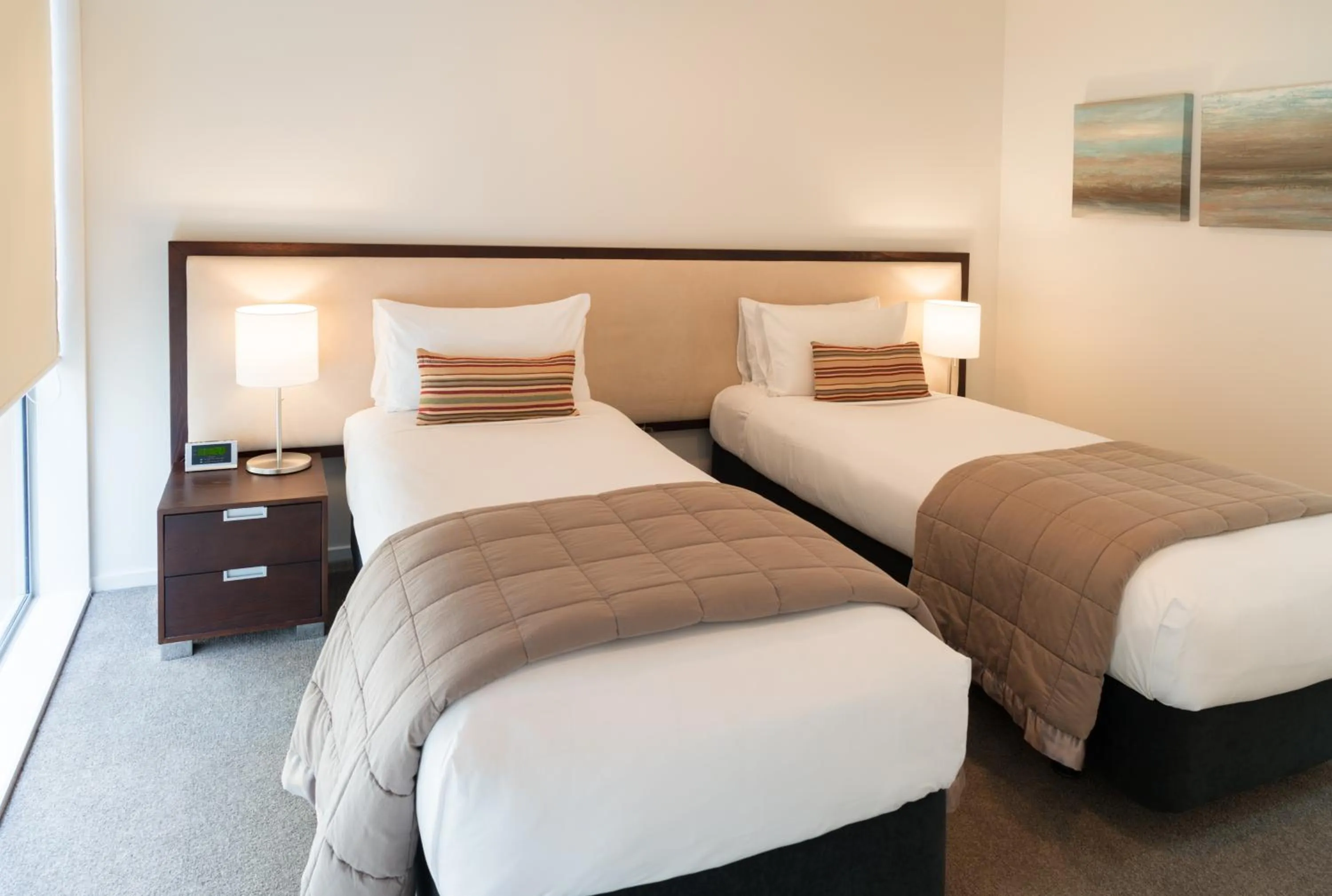 Bed in Boulcott Suites