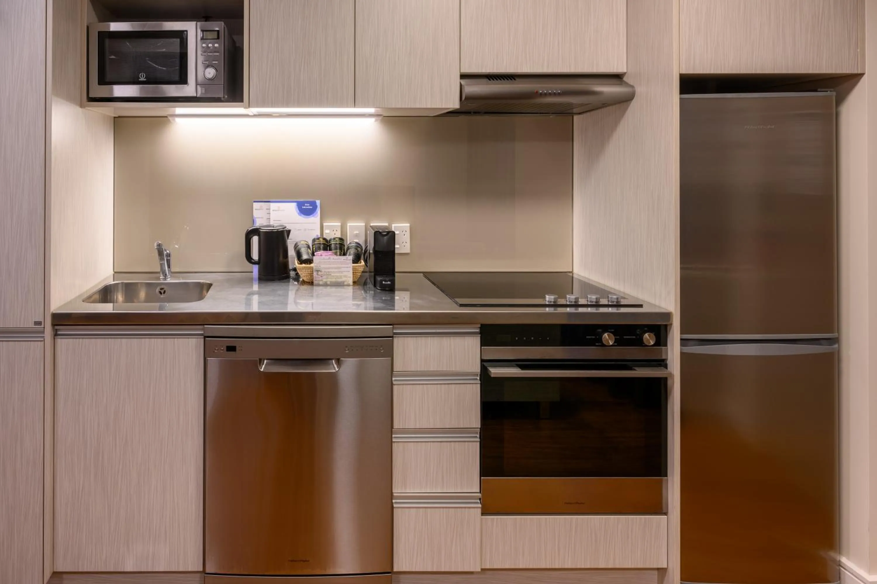 Kitchen or kitchenette in Boulcott Suites