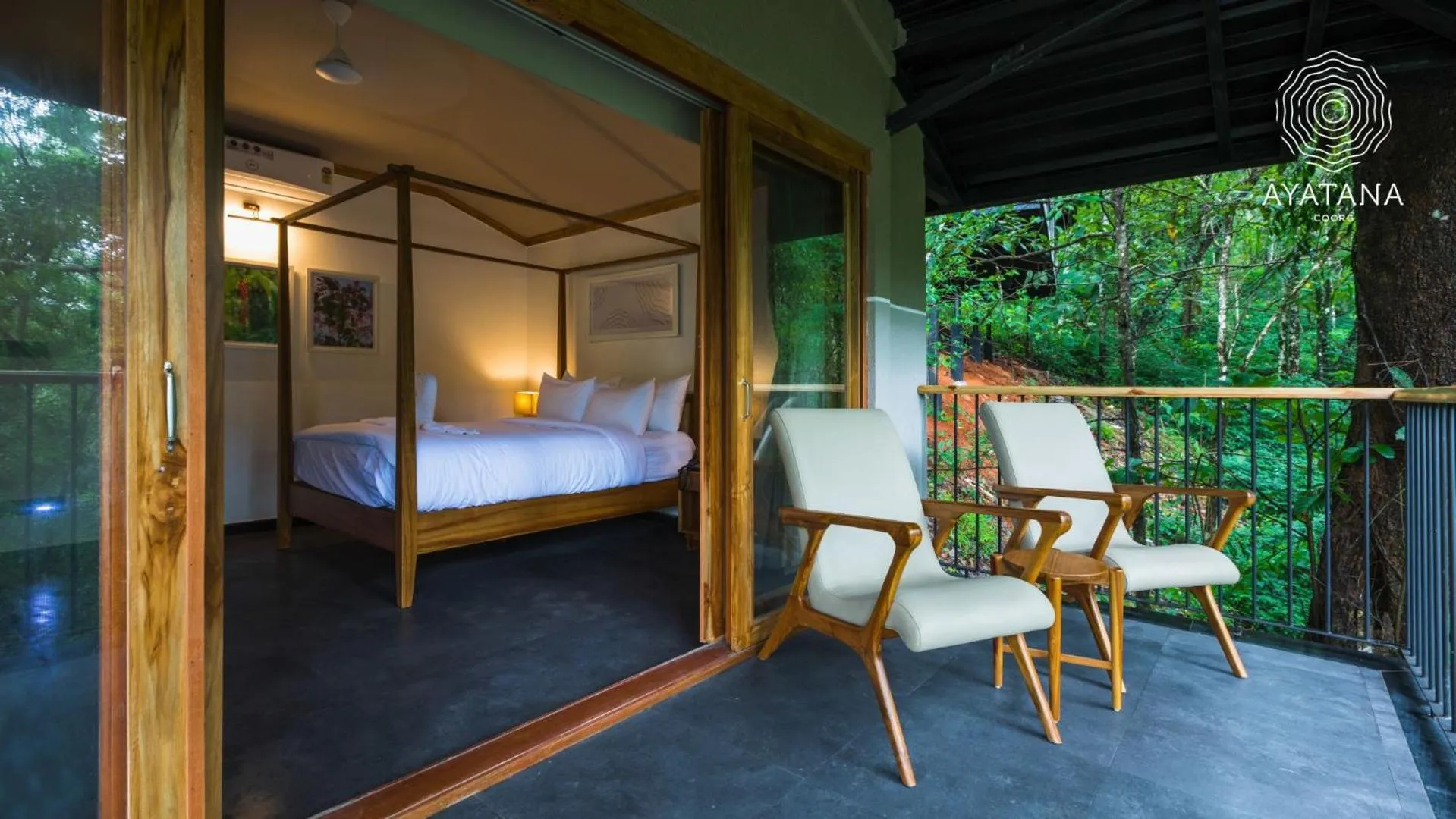 Bed in Ayatana Coorg