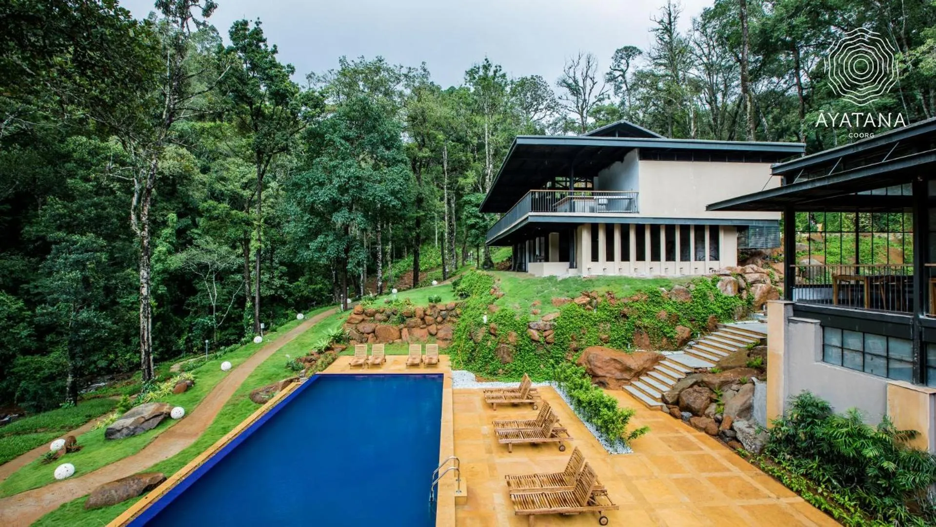 Pool view in Ayatana Coorg
