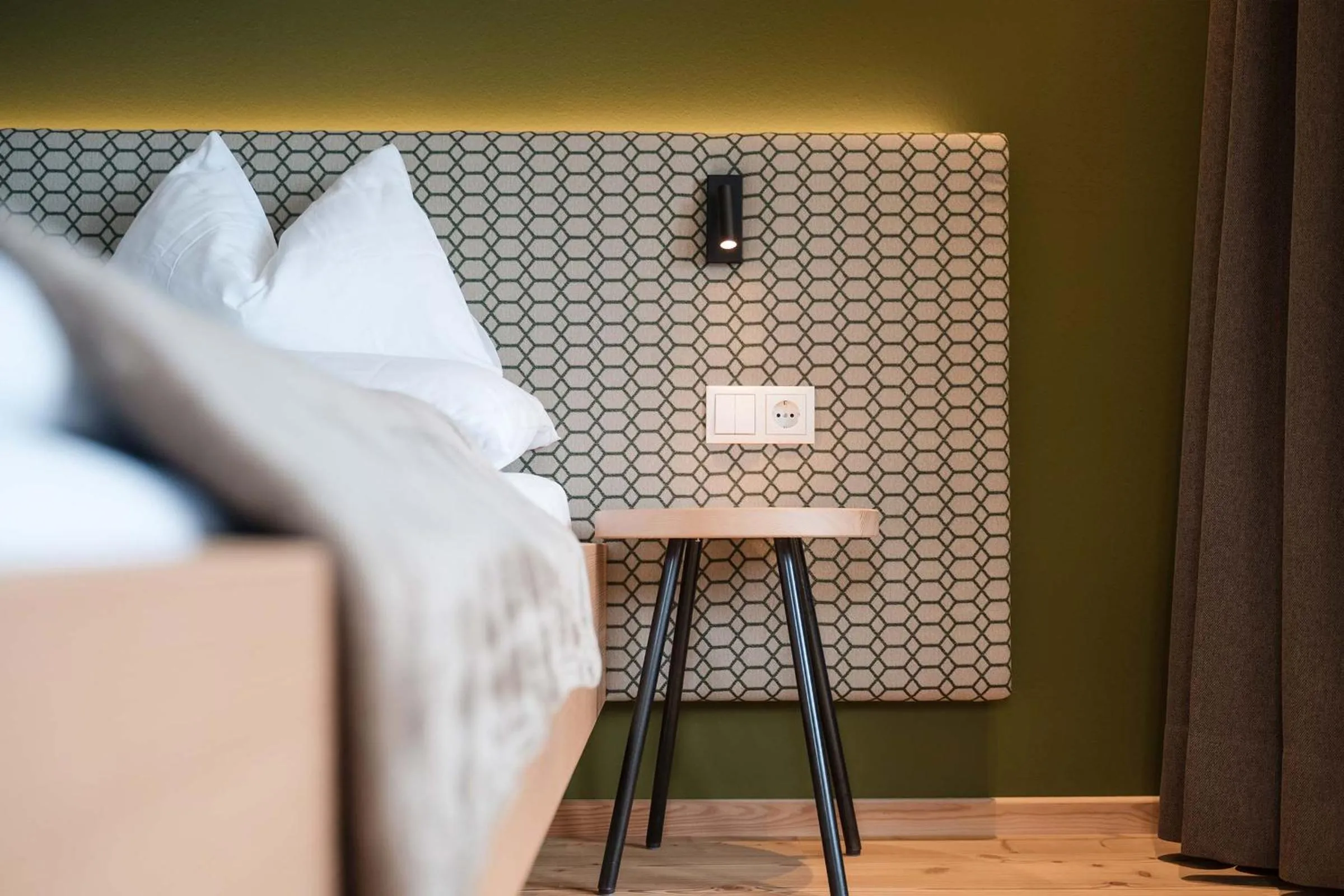 Bed in Farmhotel Moosmair