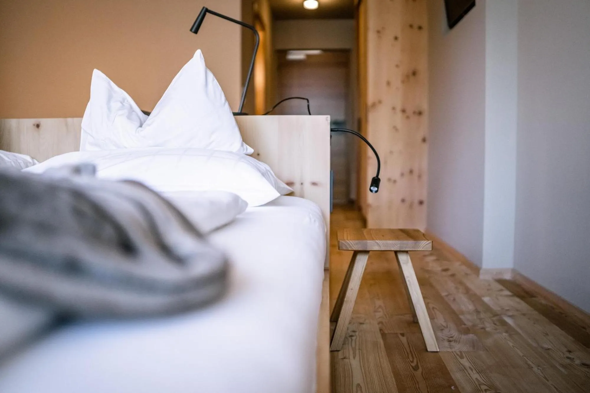 Bed in Farmhotel Moosmair