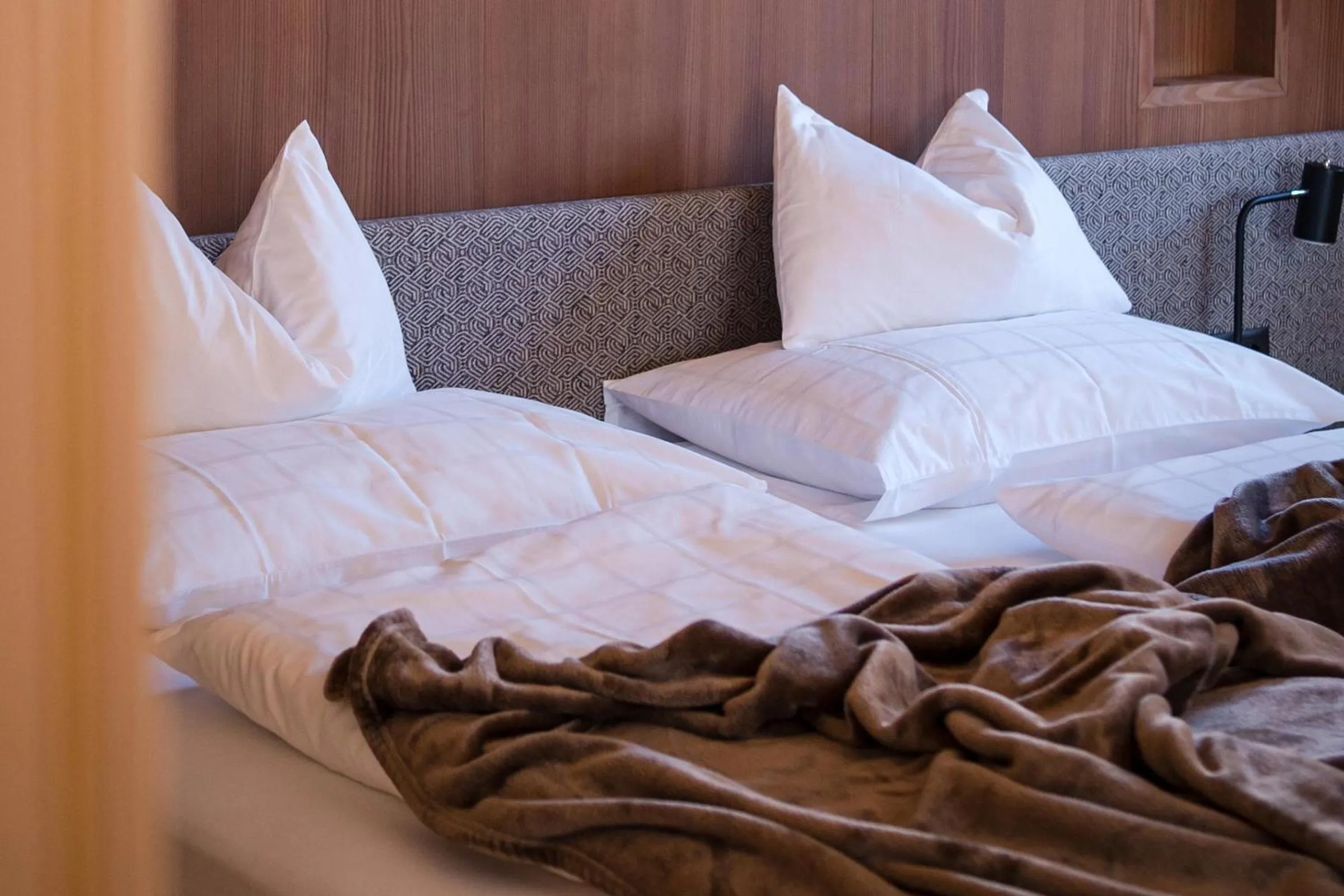 Bed in Farmhotel Moosmair