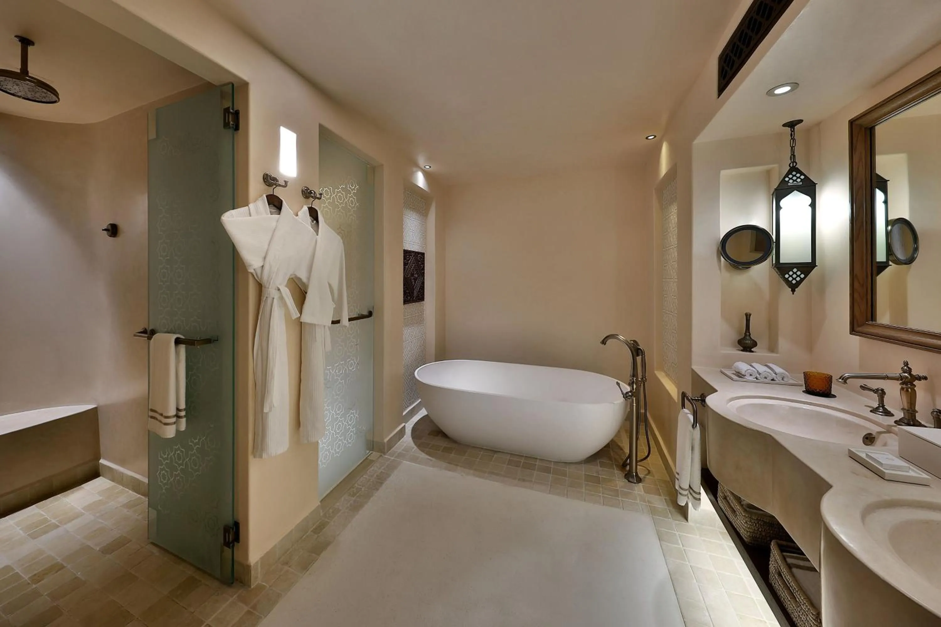 Bathroom, Bed in Al Wathba, a Luxury Collection Desert Resort & Spa, Abu Dhabi