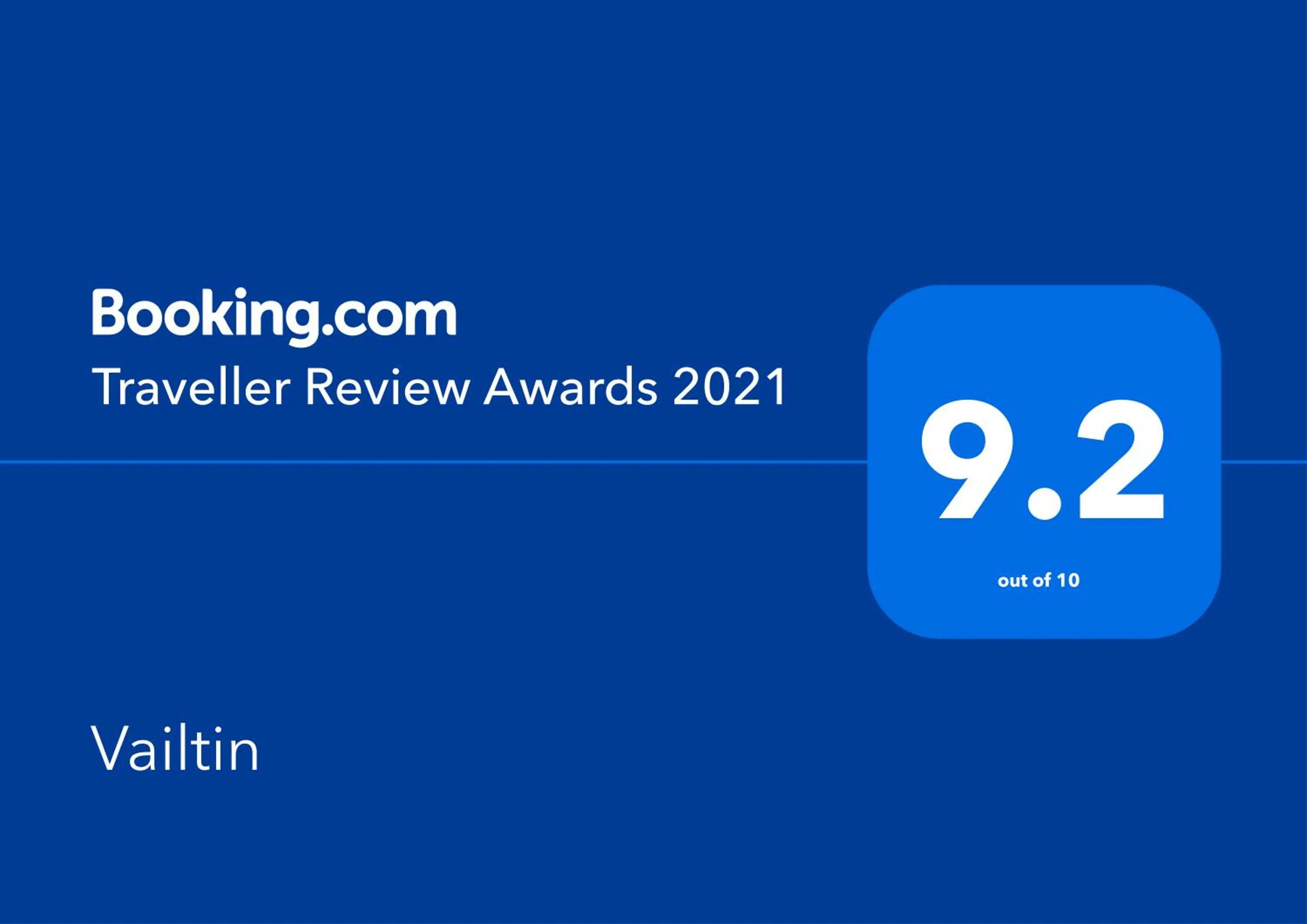 Certificate/Award in Vailtin Home Point