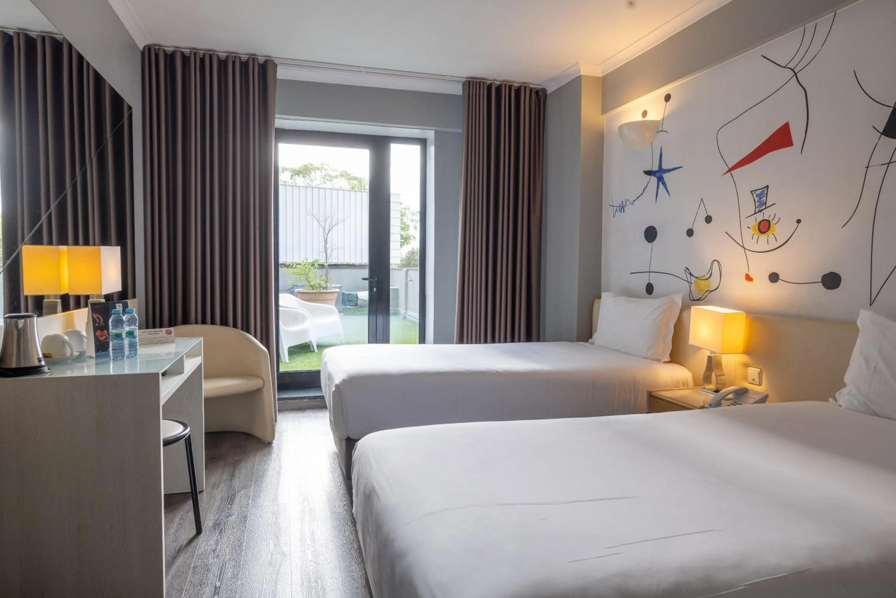 Bed in Hotel 3K Barcelona