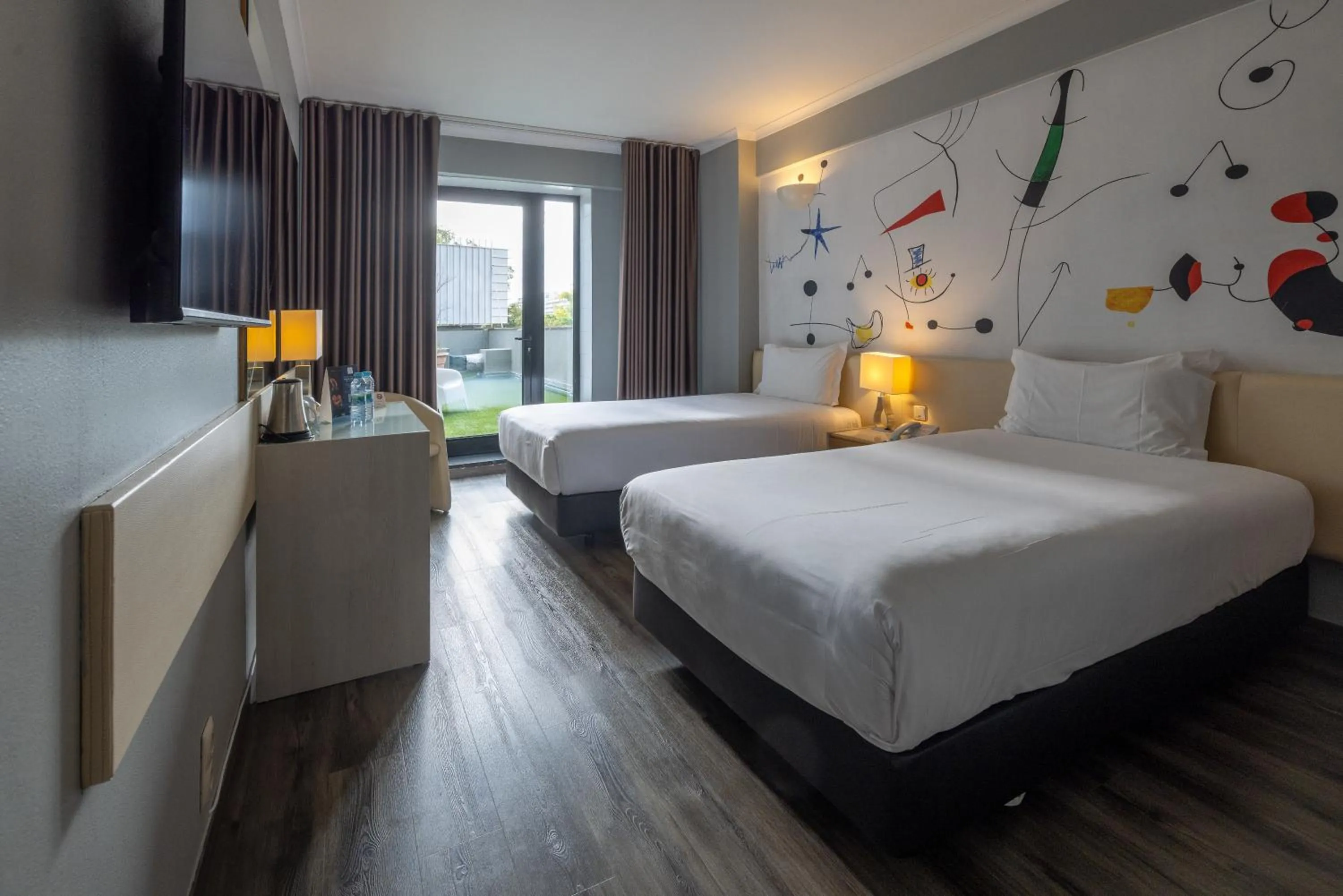 Bed in Hotel 3K Barcelona