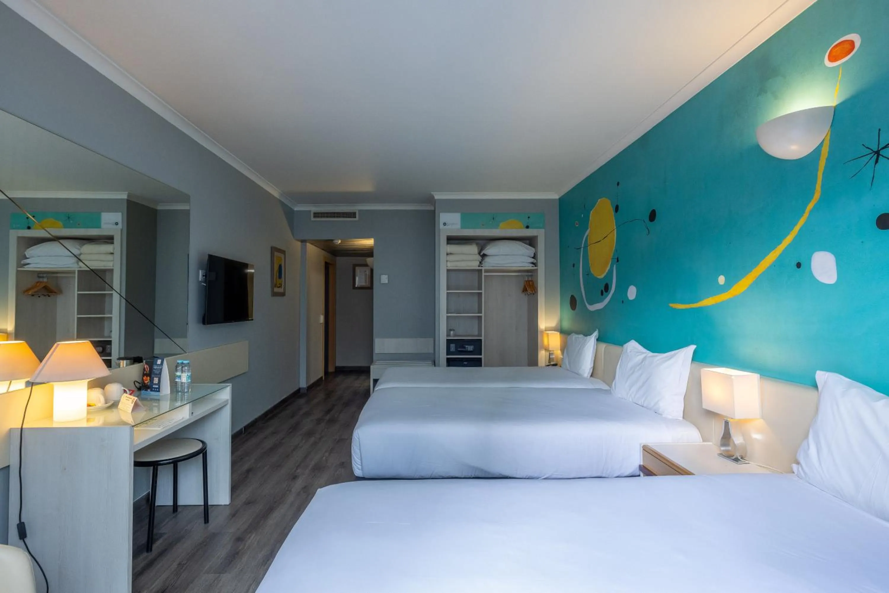 Bed in Hotel 3K Barcelona