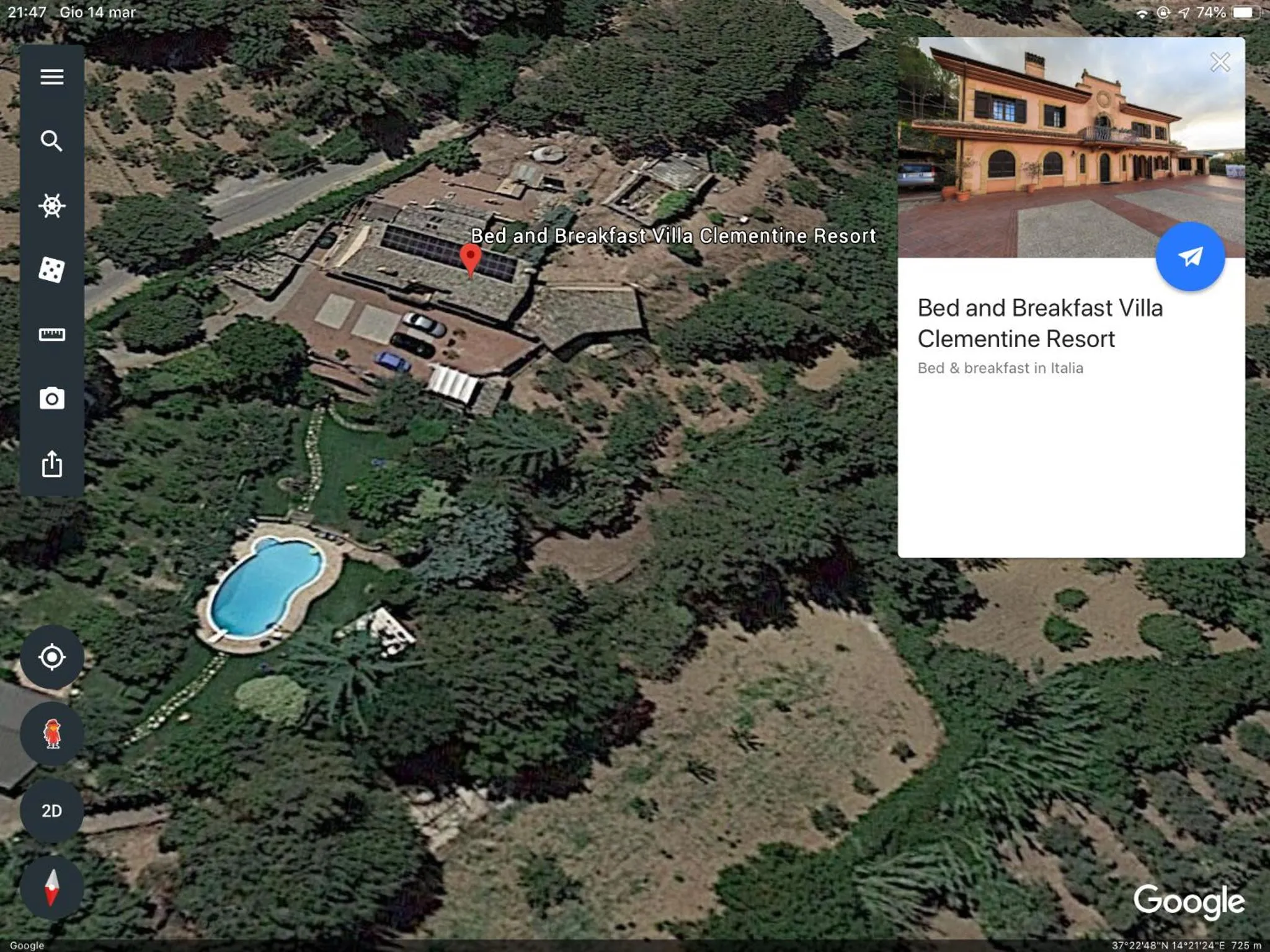 Garden in Villa Clementine