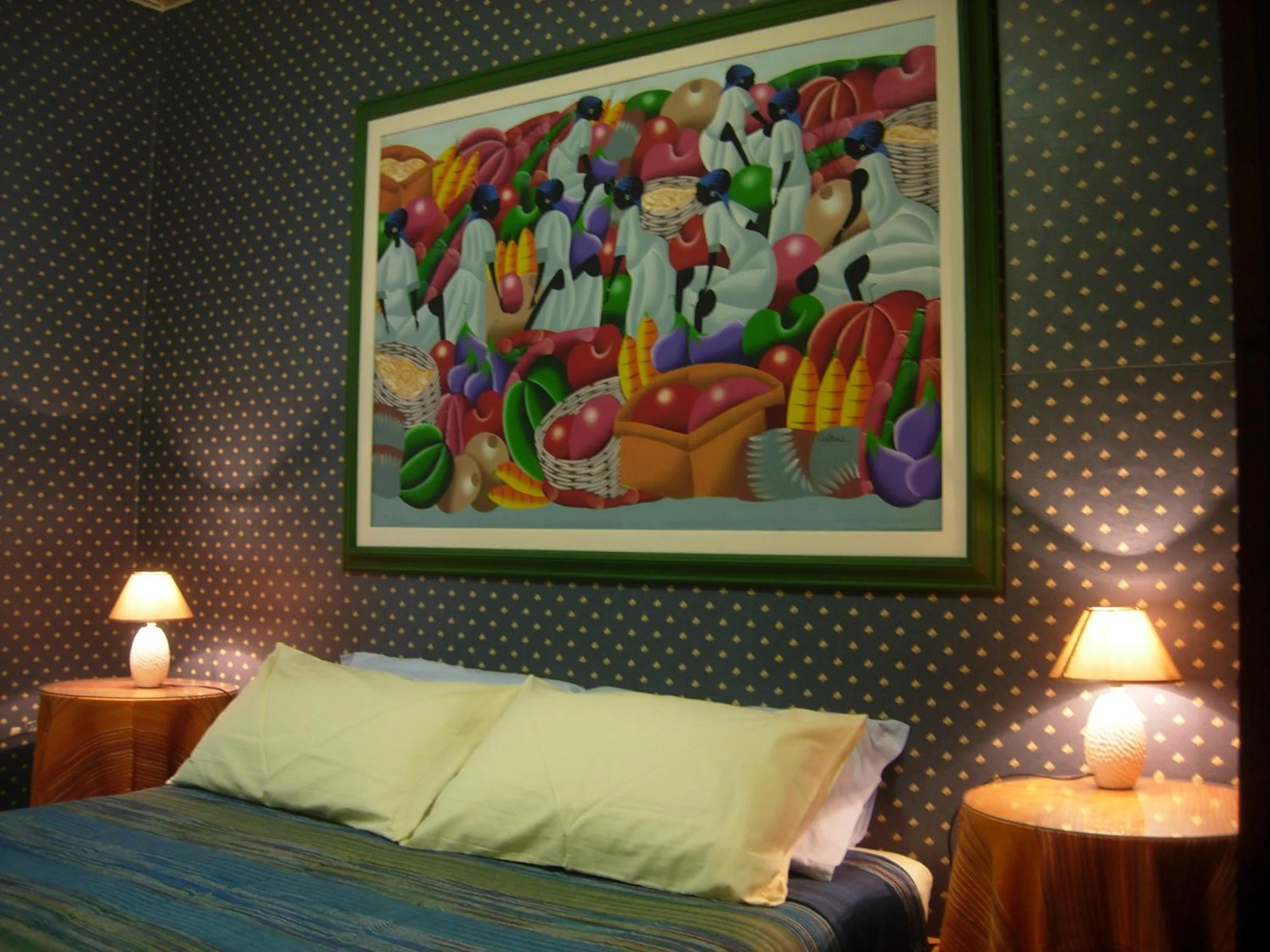 Decorative detail, Bed in Villa Clementine